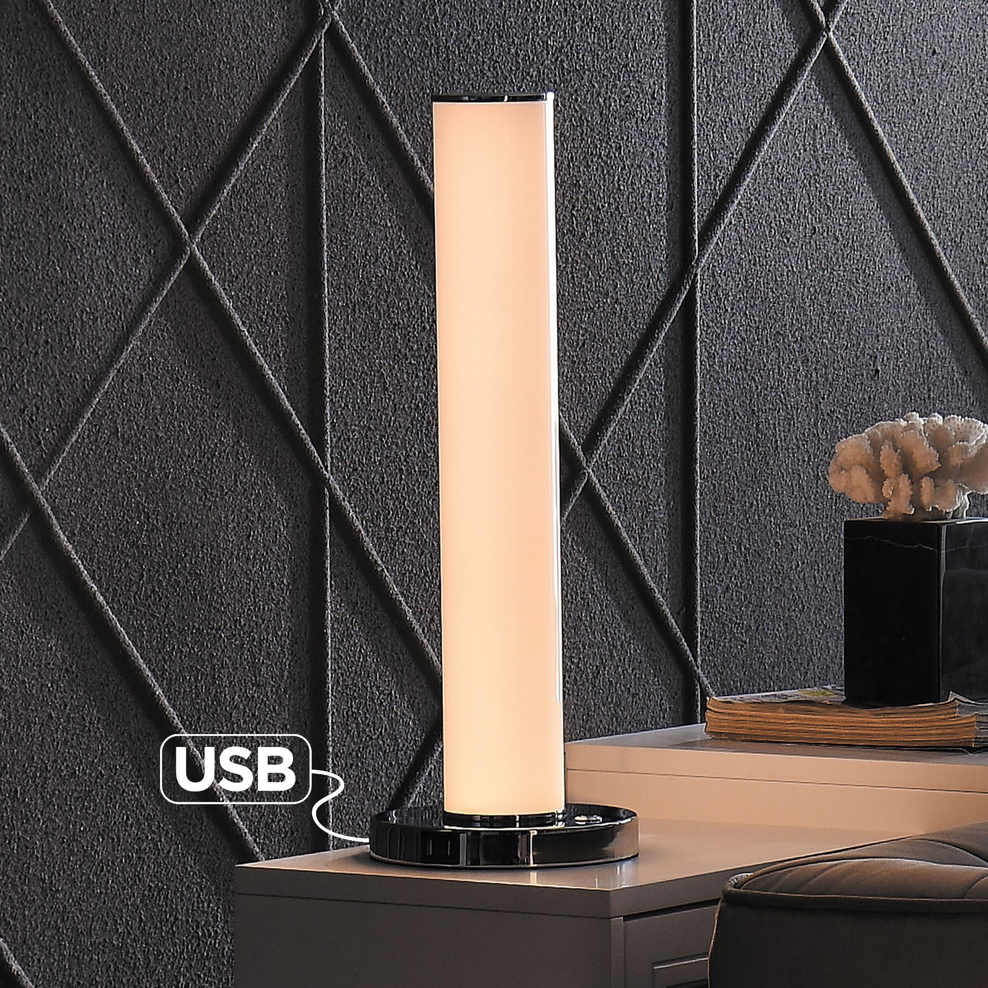 Frosted Glass Cylinder Accent Table Lamp Glass Designs