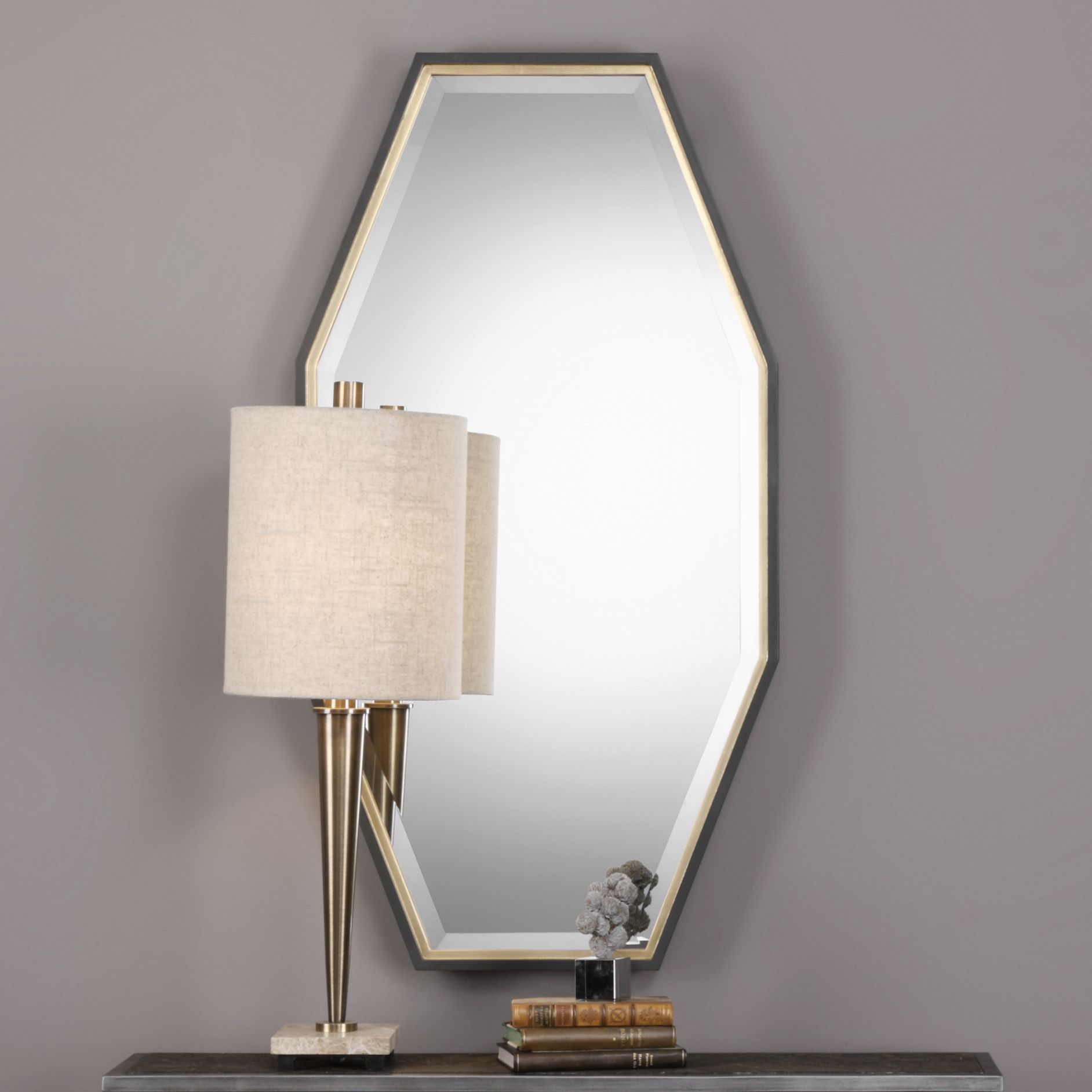 Uttermost Savion Espresso And Gold 24 X 46 Wall Mirror 87k95 Lamps Plus