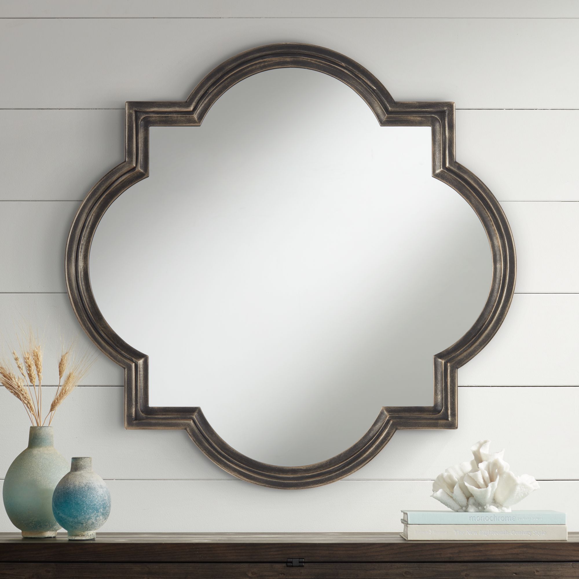 Uttermost OilRubbed Bronze 34" Quatrefoil Wall Mirror 87M35 Lamps