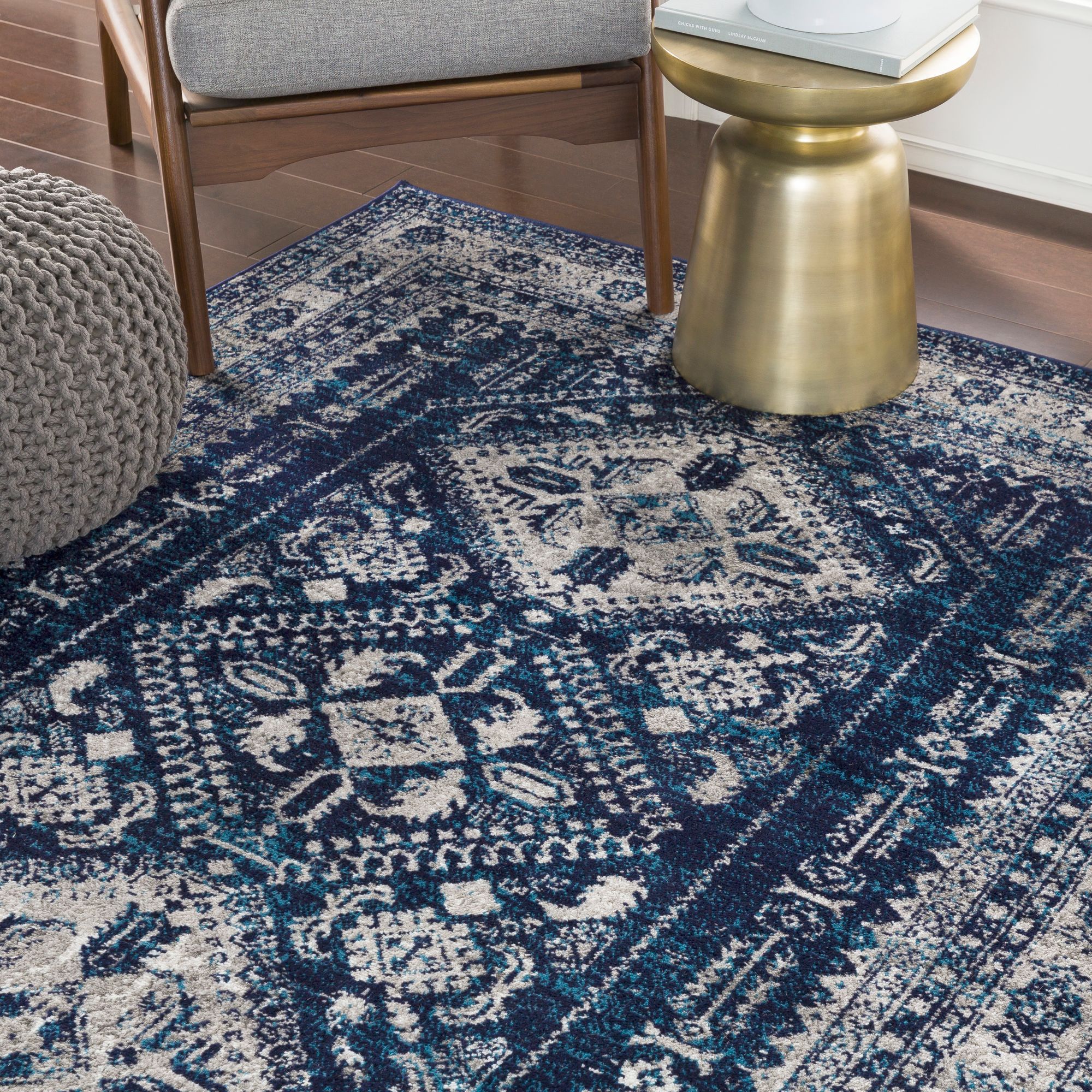 Surya Monte Carlo MNC-2315 Navy and White Area Rug