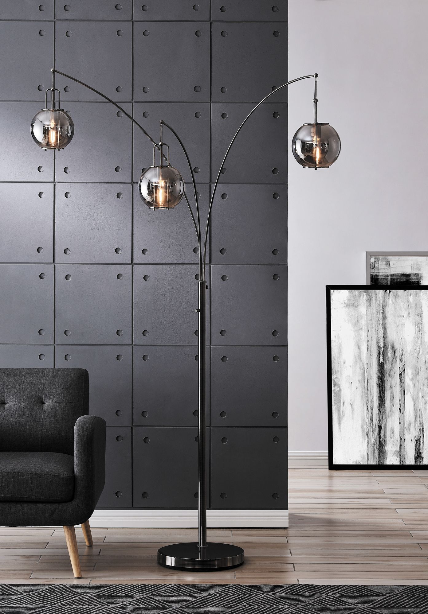 gunmetal floor lamp