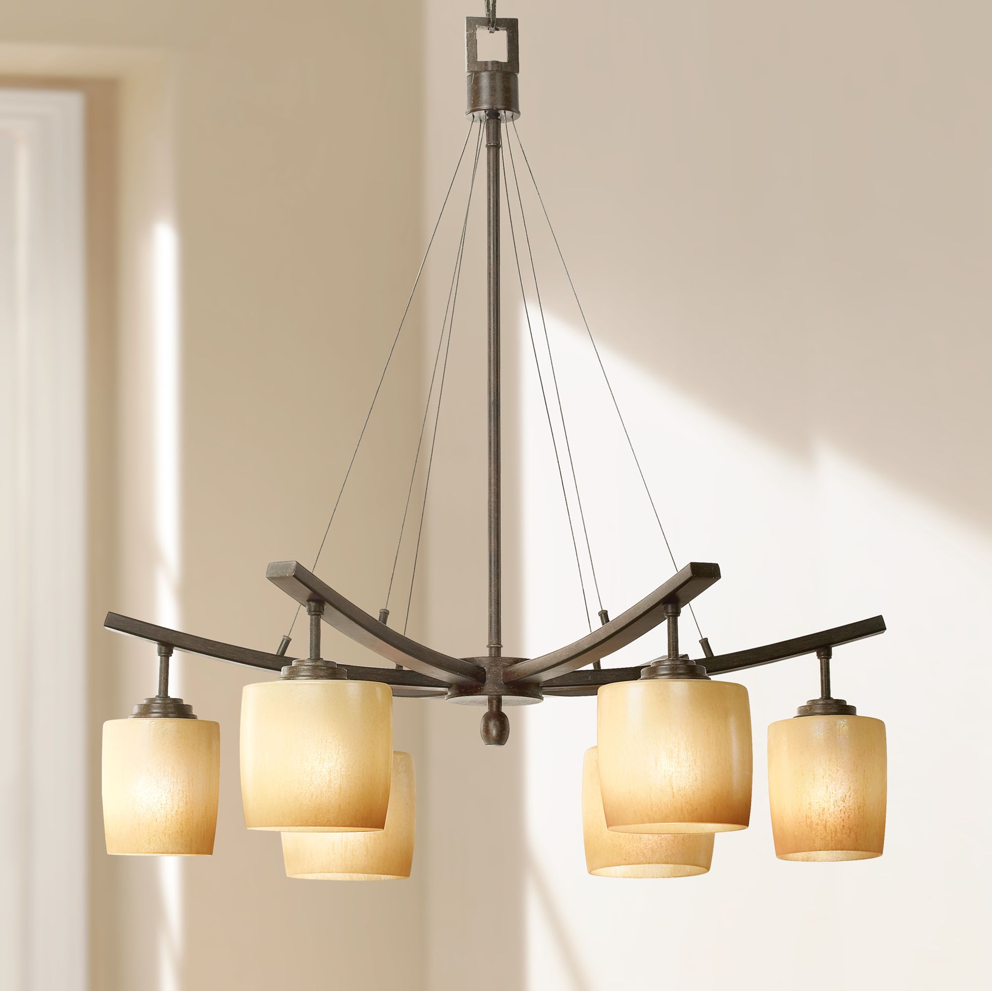 Raiden Collection 28" Wide Six Downlights Chandelier