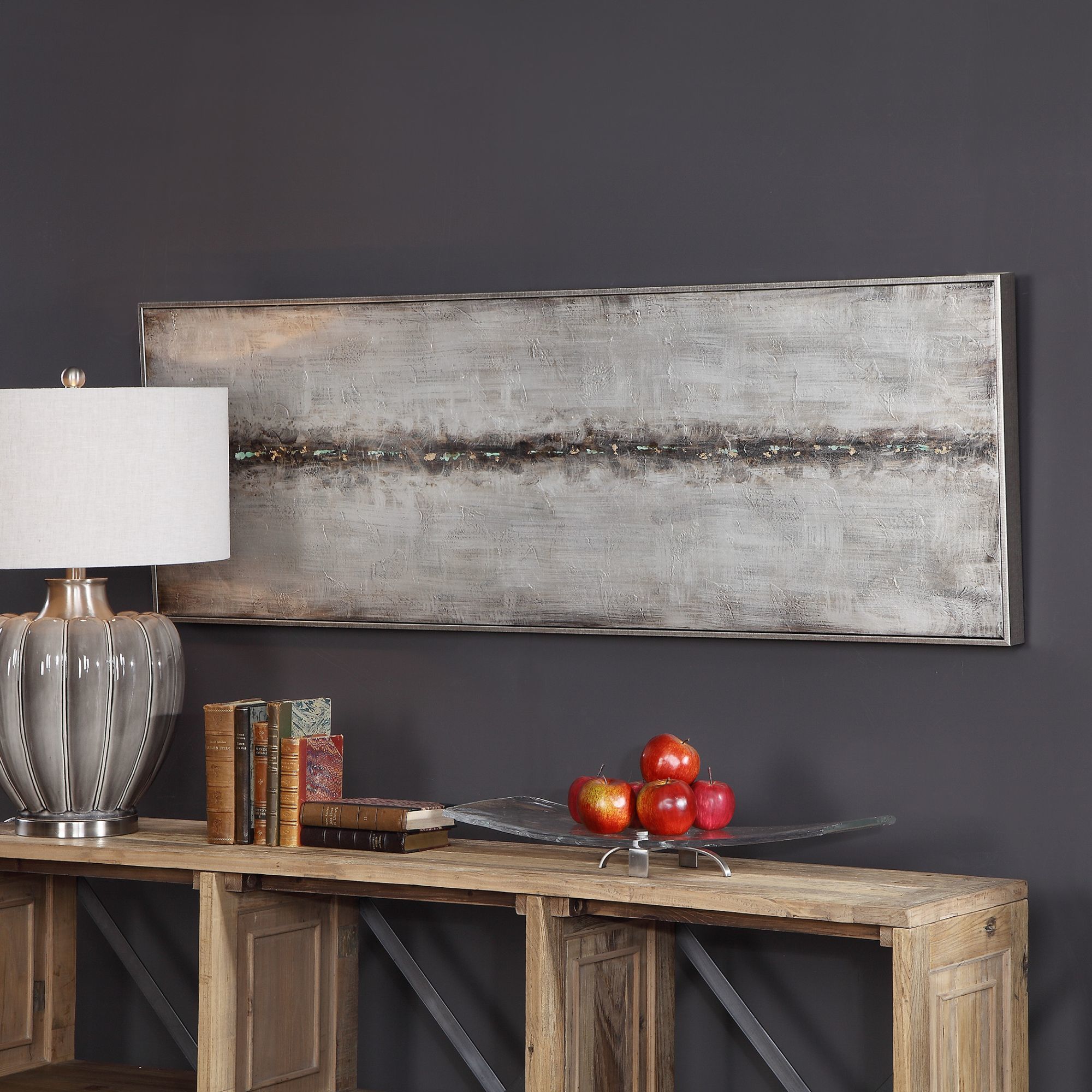 Cracked Sidewalk 60 3 4 Wide Hand Painted Canvas Wall Art 88d80 Lamps Plus