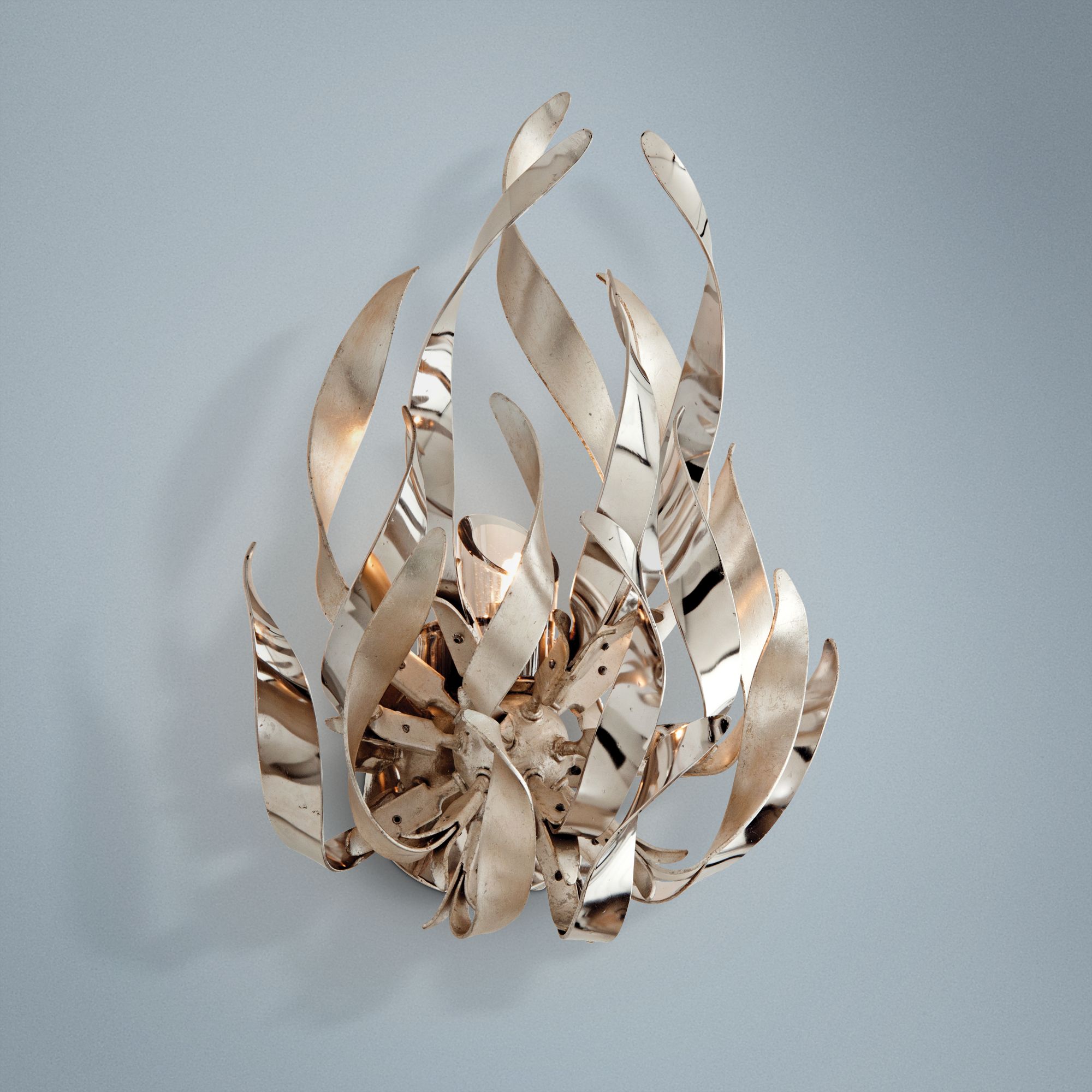 Corbett Graffiti 15 1/2"H Silver Leaf Wall Sconce