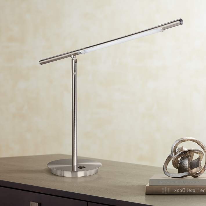 Telesco Satin Chrome Modern Led Desk Lamp 8c694 Lamps Plus