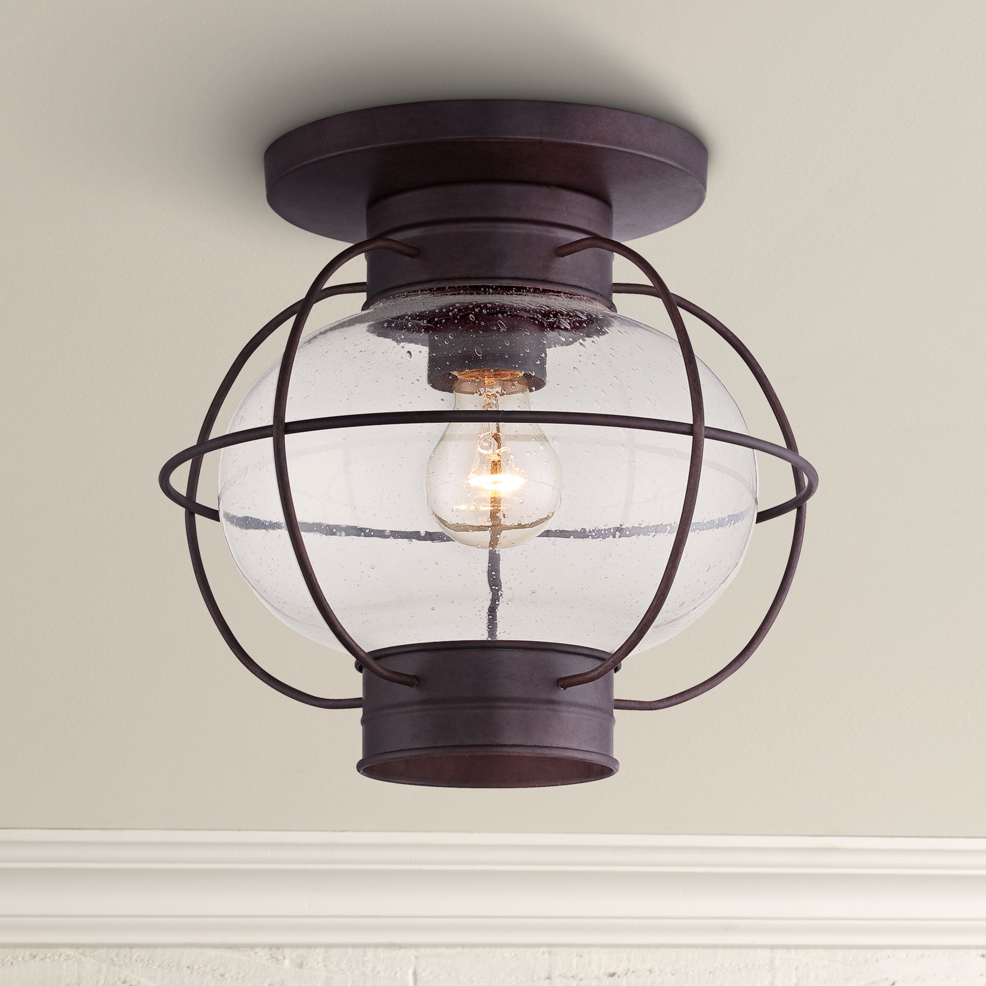 Cooper 10 1/2"H Copper Bronze Outdoor Ceiling Light