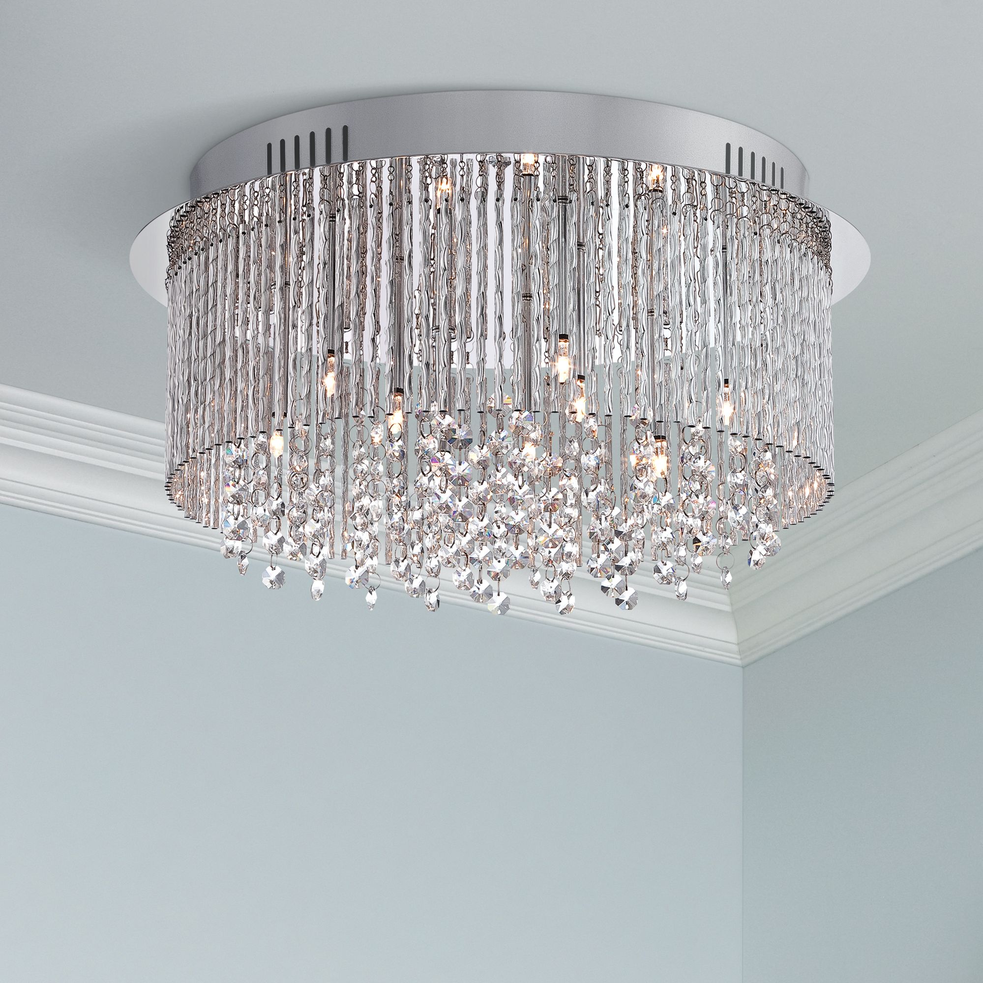 Platinum Countess 16 1/2"W Polished Chrome Ceiling Light 8D117