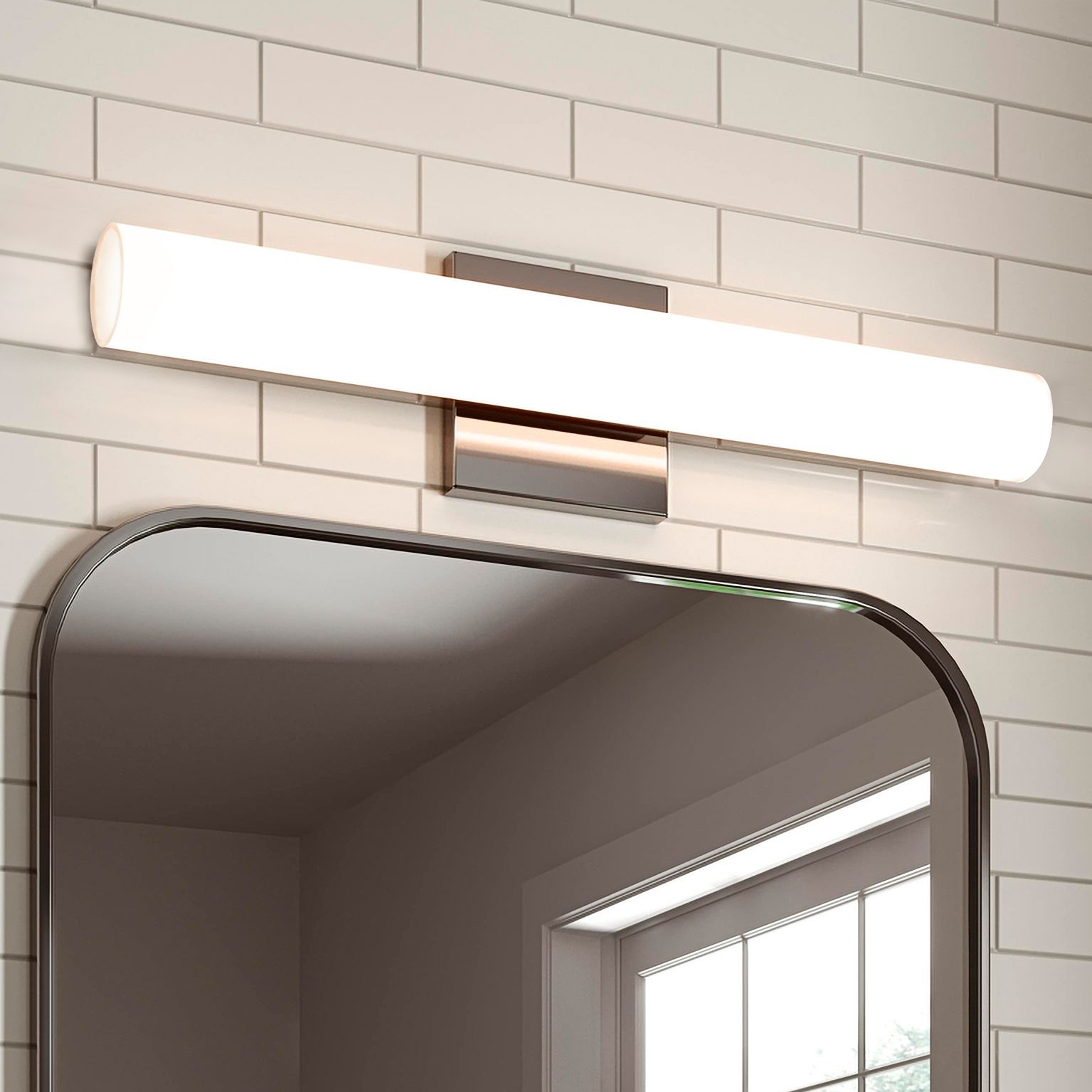 Sonneman Tubo Slim 18"W Polished Chrome LED Bath Light