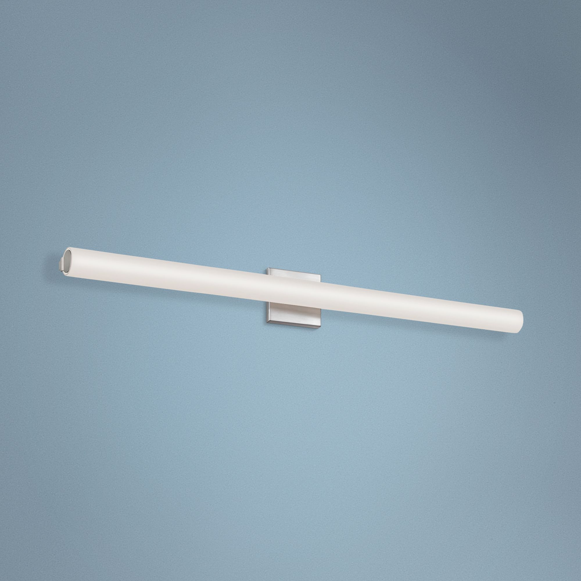 Sonneman Tubo Slim 40" Wide Satin Nickel LED Bath Light