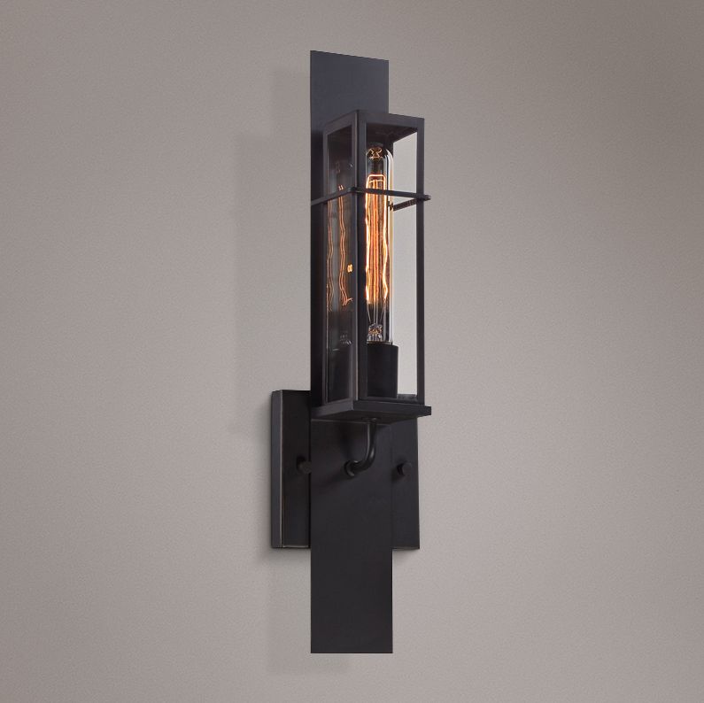 Eurofase Muller 19"H Bronze Ripple Glass Outdoor Wall Light