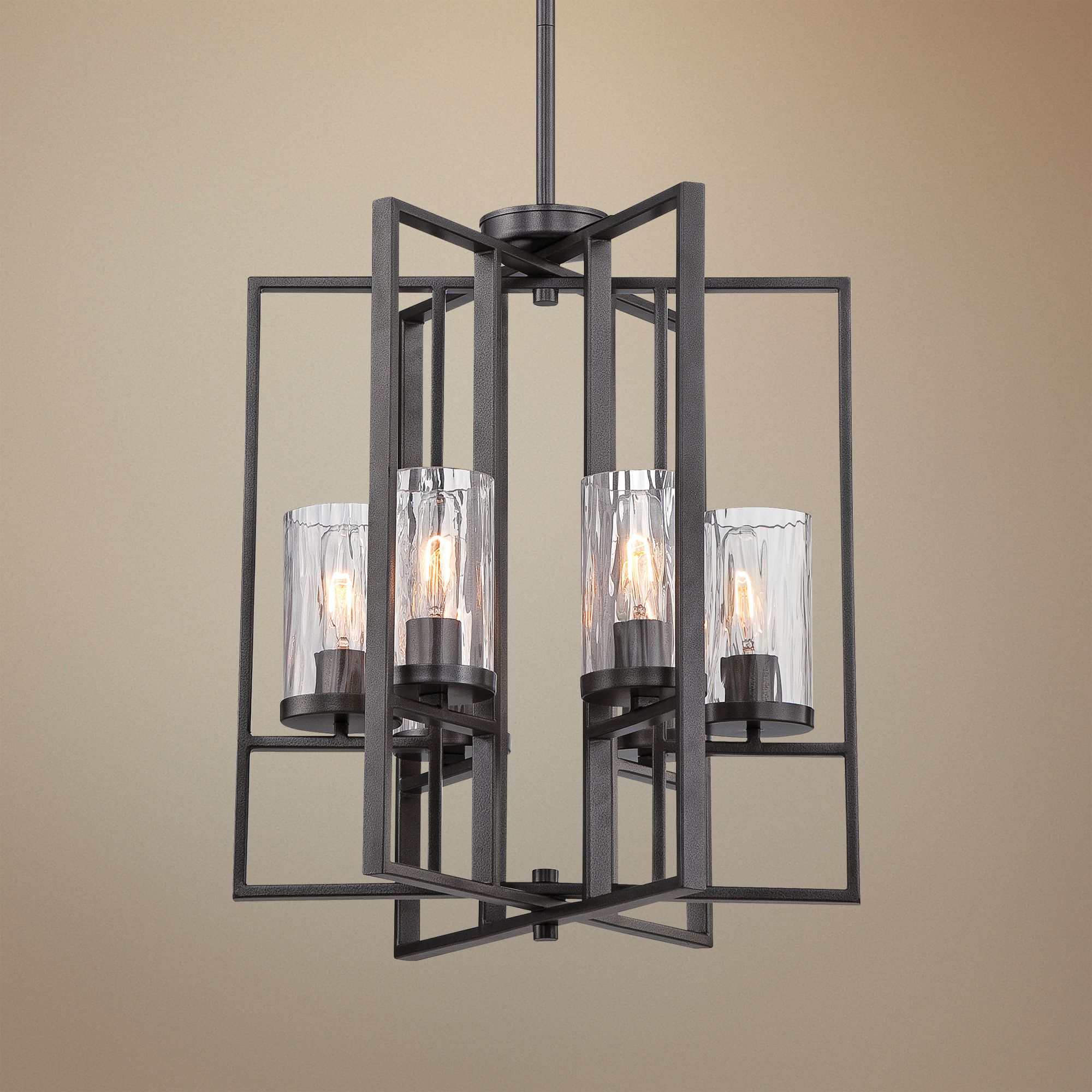Elements 18 1/4" Wide Charcoal 6-Light Pendant