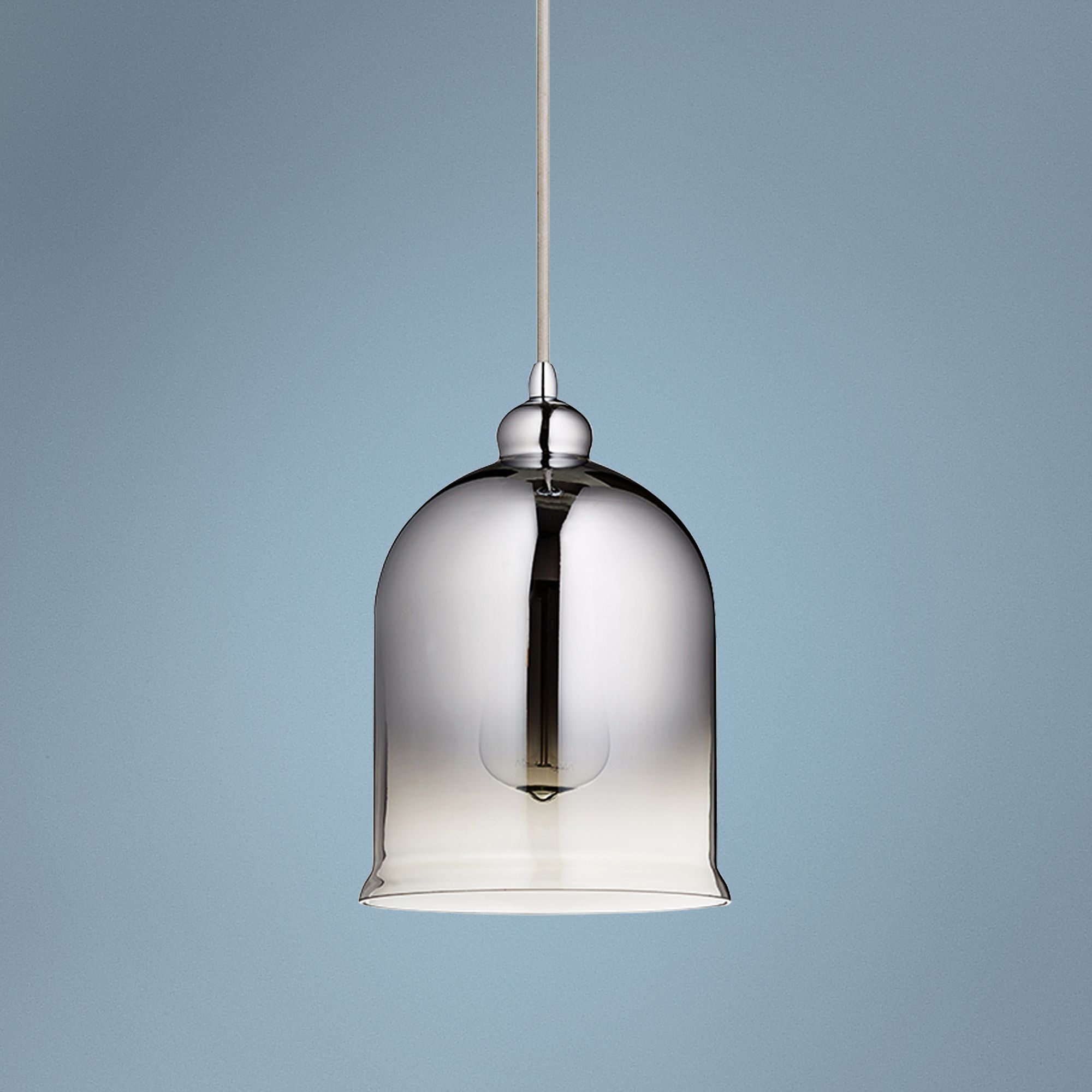 Calia 7 1/4" Wide Silver Mercury Glass Mini Pendant