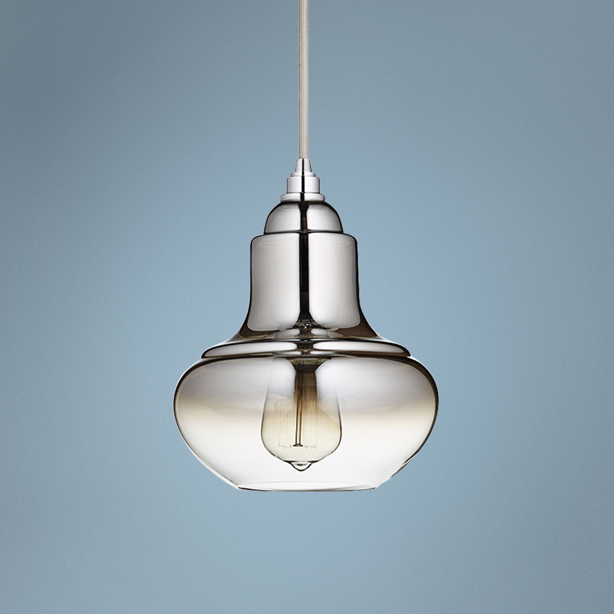 Camille 7 1/2" Wide Chrome Mini Pendant