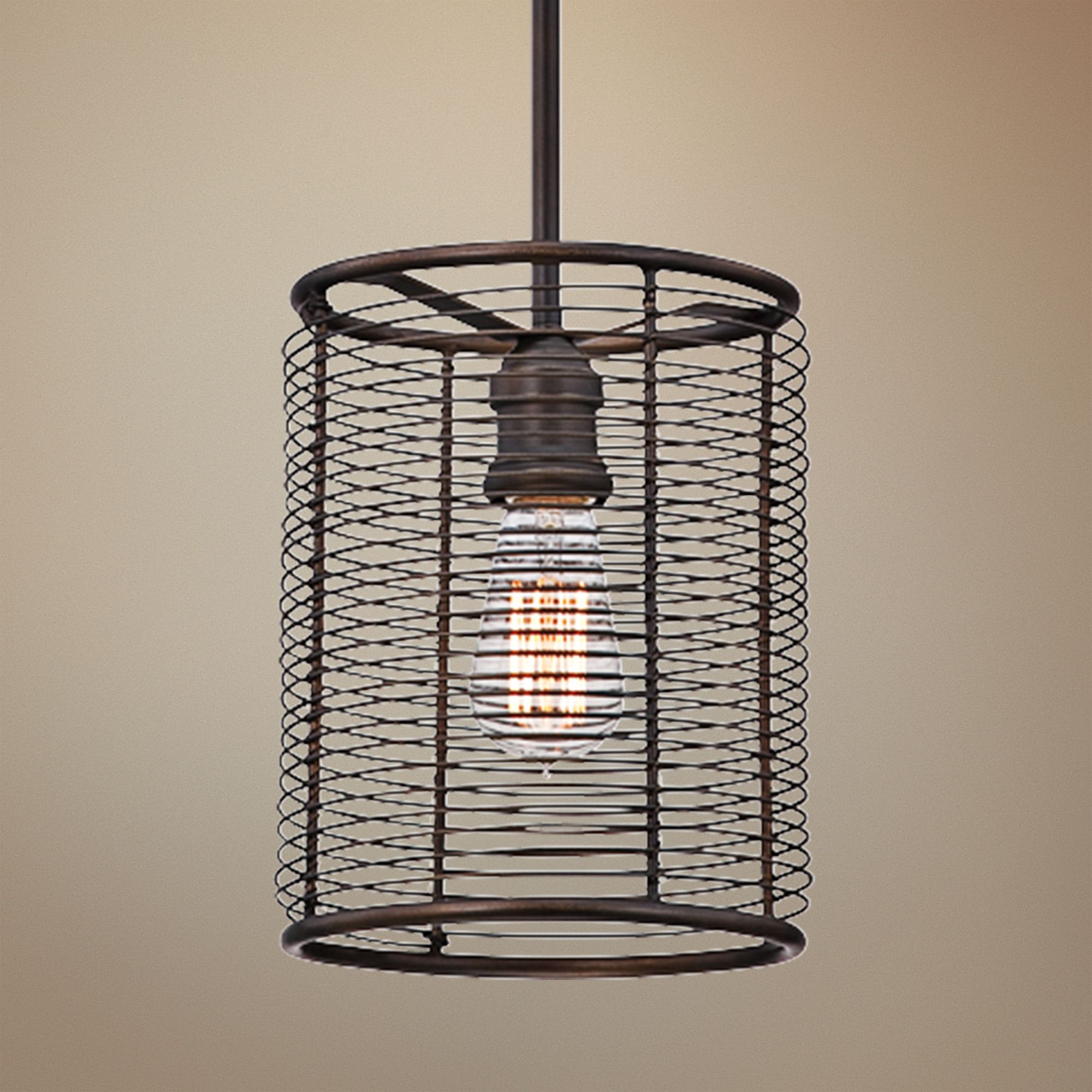 Eurofase Terra 8" Wide Bronze Mini Pendant Light