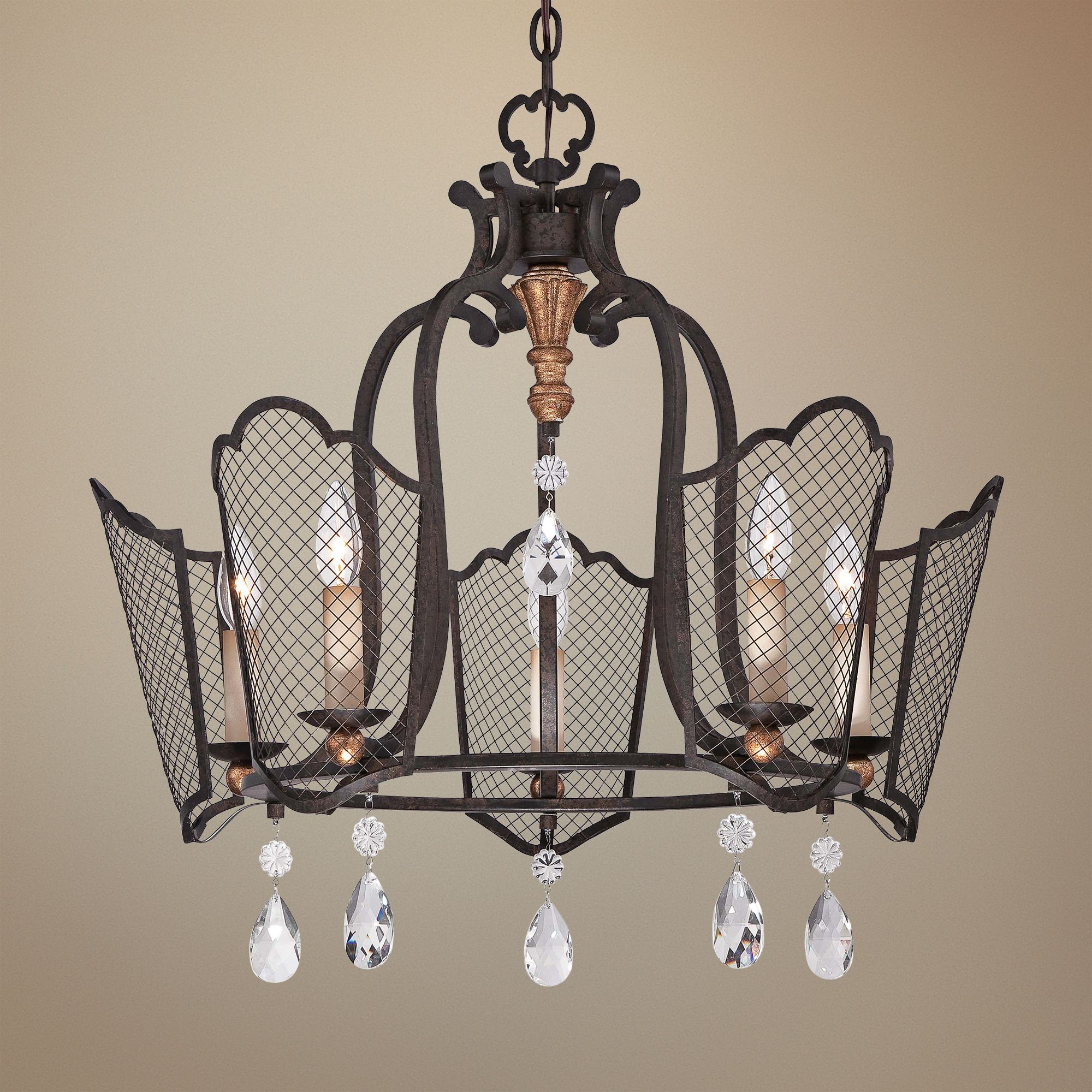 Cortona 25" Wide 5-Light French Bronze Chandelier
