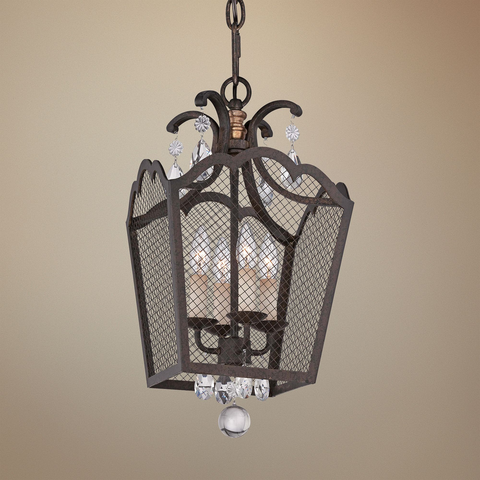 Cortona 12" Wide 4-Light French Bronze Mini Pendant
