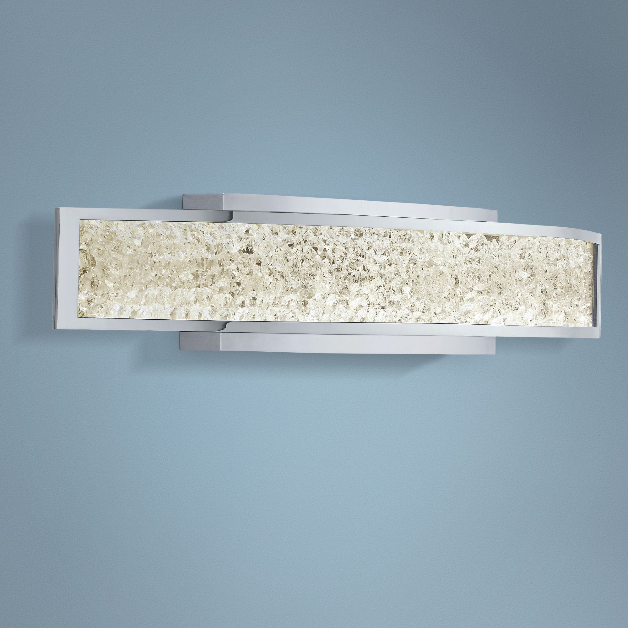 Elan Crushed Ice 24 1/4" Wide LED Crystal Gem Bath Light