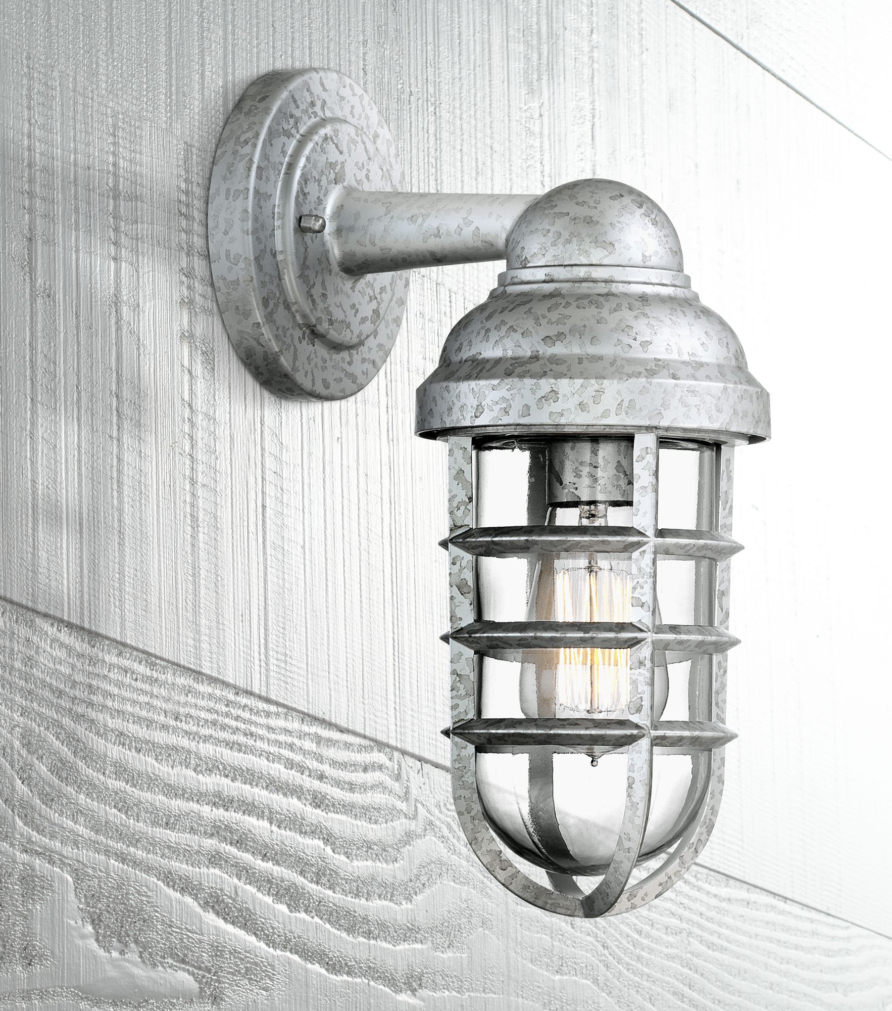 Marlowe 13 1/4" High Galvanized Steel Outdoor Wall Light