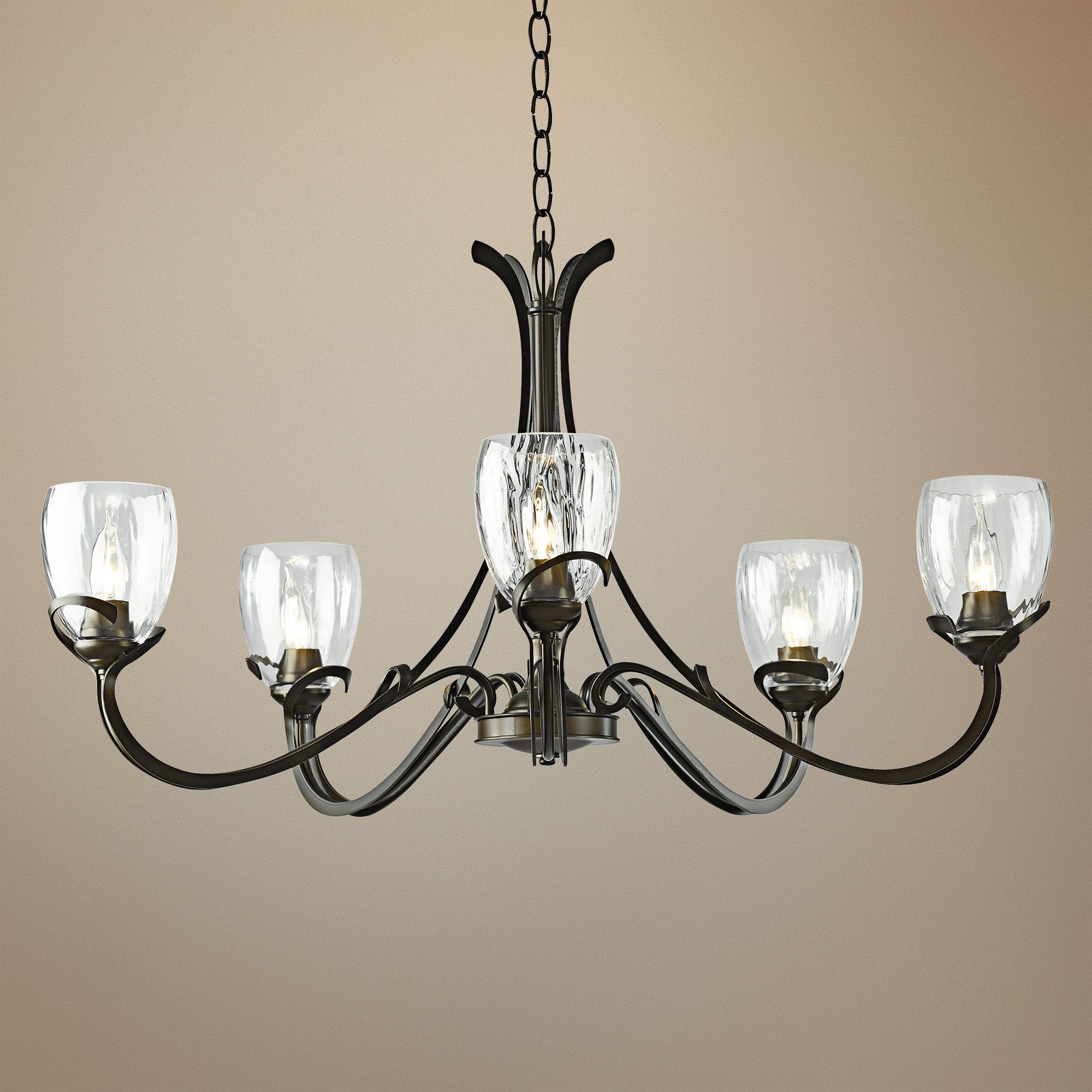 Aubrey 33 3/4" Wide Dark Smoke Chandelier w/ Water Glass