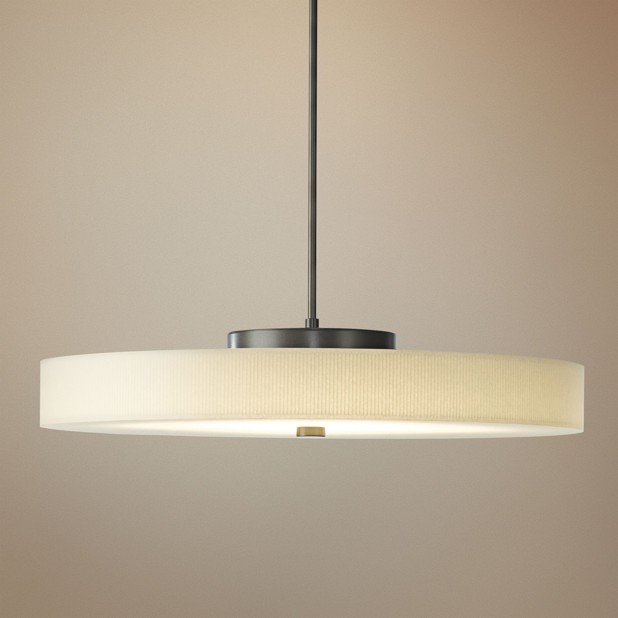 Disq 23"W Burnished Steel LED Pendant Light
