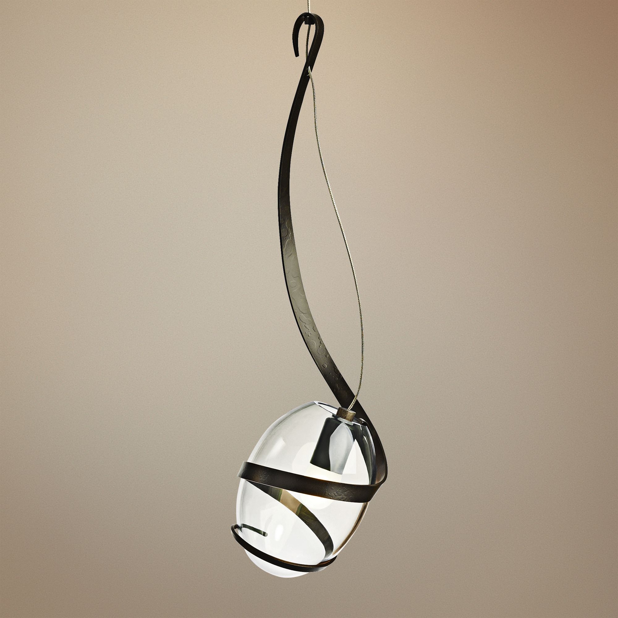 Hubbardton Forge Pinot 5 1/2" Wide Dark Smoke Mini Pendant