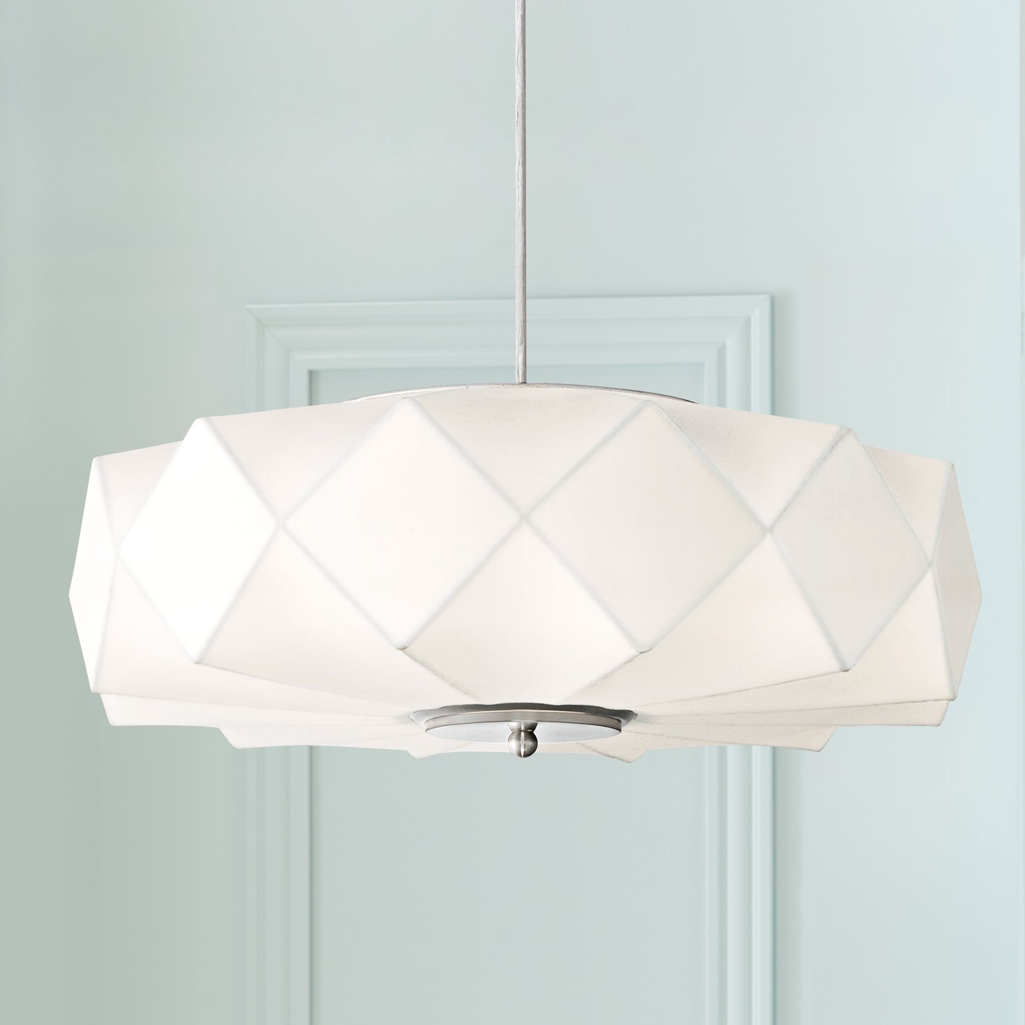 Possini Euro Glacier 20" Wide Contemporary White Pendant