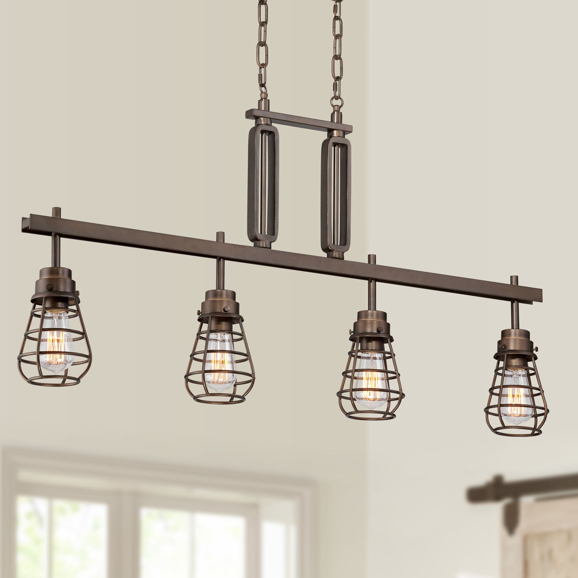 Bendlin 40 3/4" Wide Bronze LED Kitchen Island Light Pendant