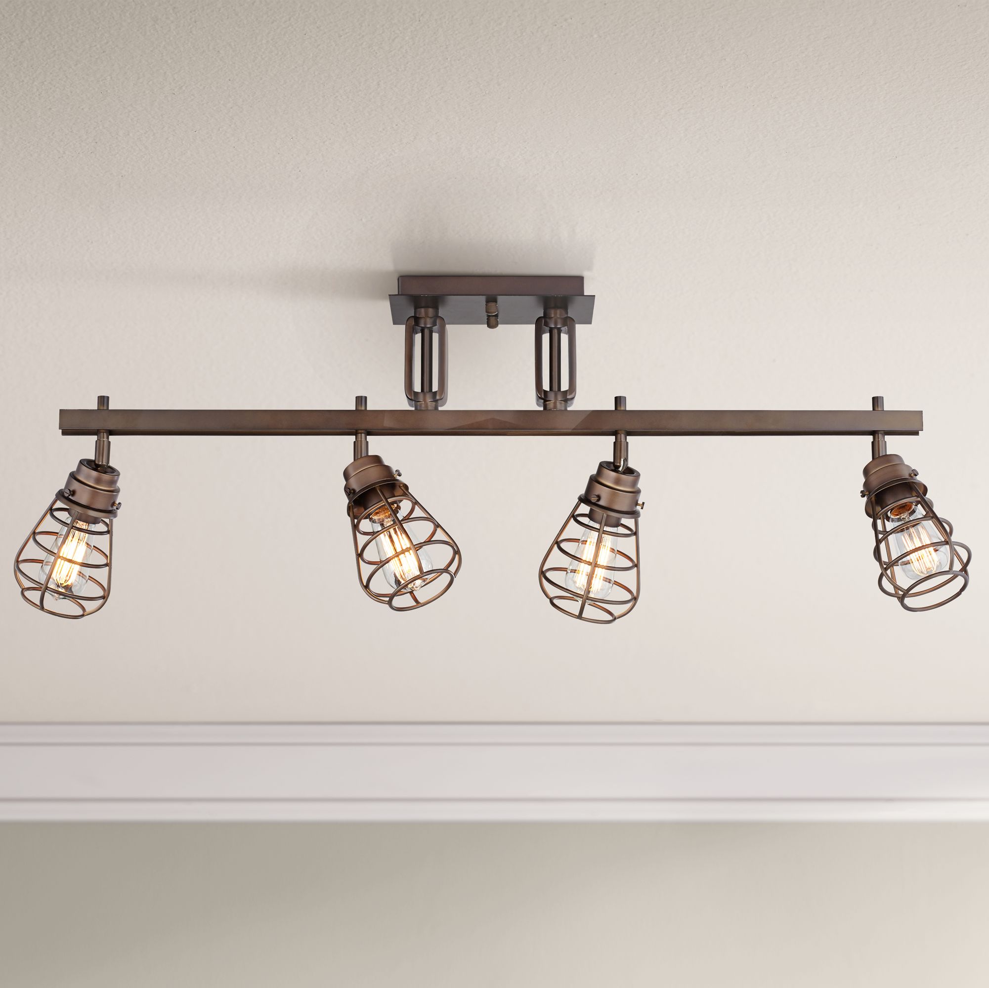 Pro Track® Bendlin Industrial 4-Light Bronze Track Fixture