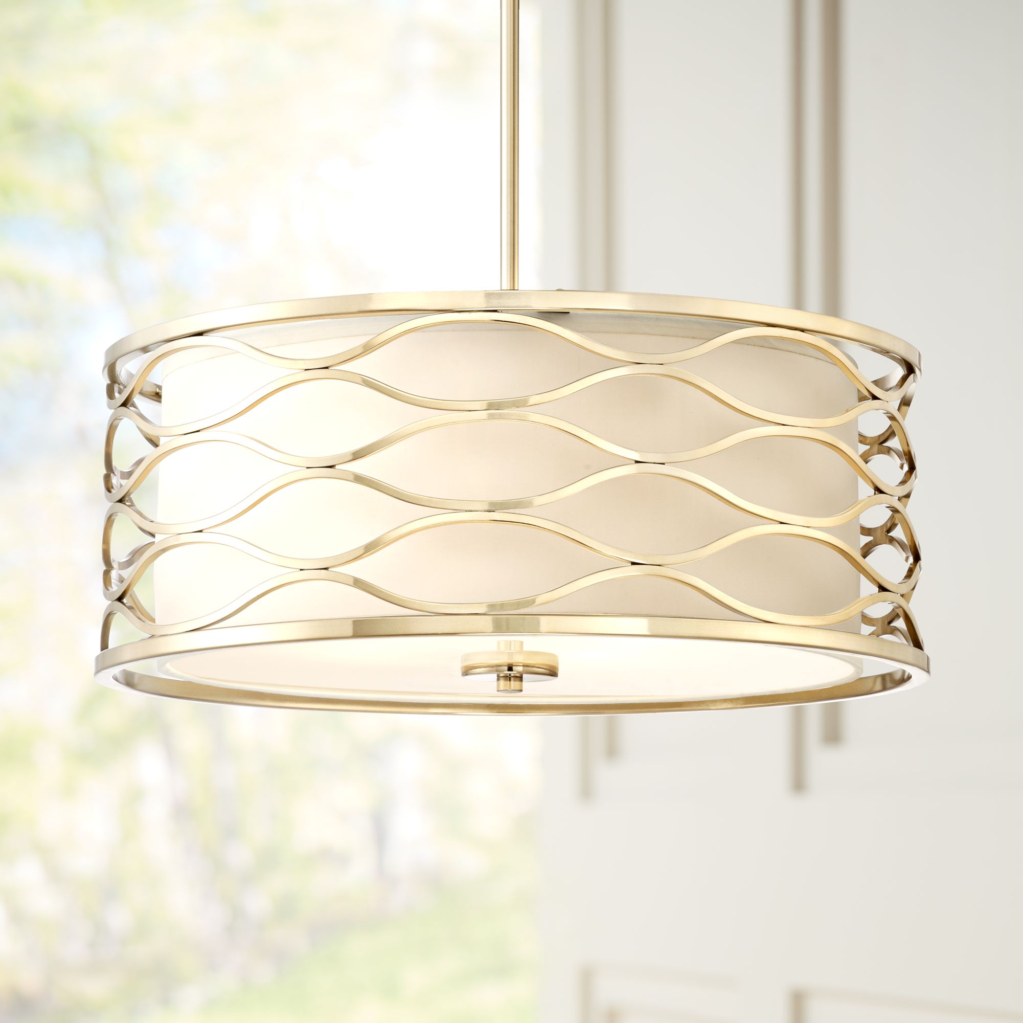 Austen 20" Wide Plated Gold Pendant Light
