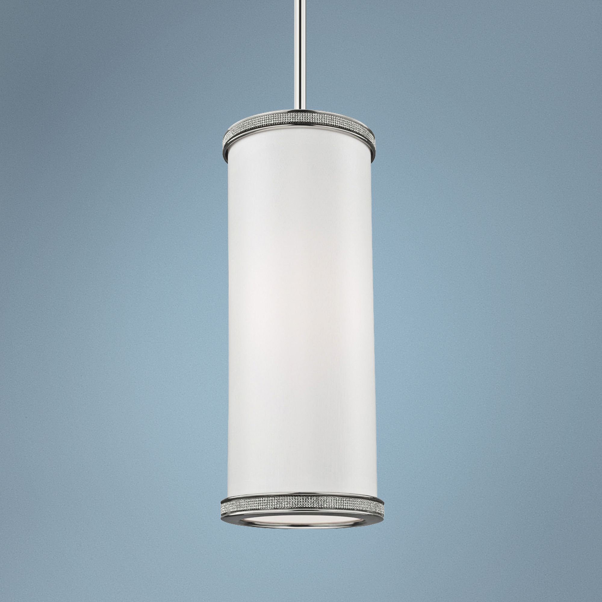 Feiss Pave 5 1/2" Wide Polished Nickel Mini Pendant