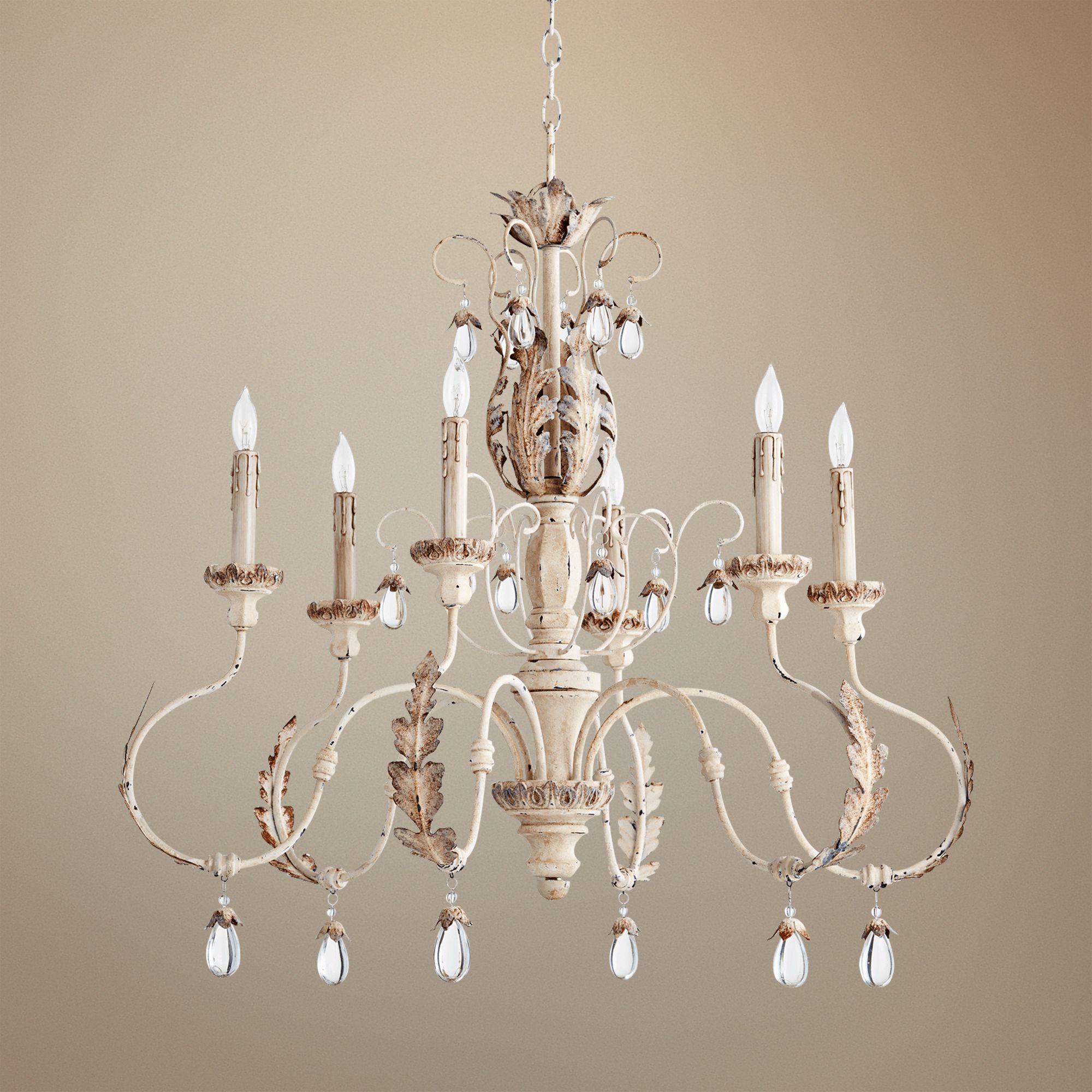 Quorum Venice 32"W Persian White 6-Light Chandelier