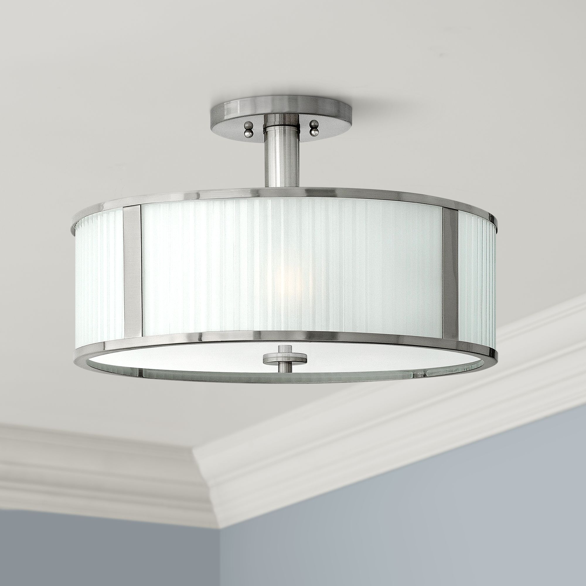 Hinkley Midtown 18" Wide Brushed Nickel Ceiling Light