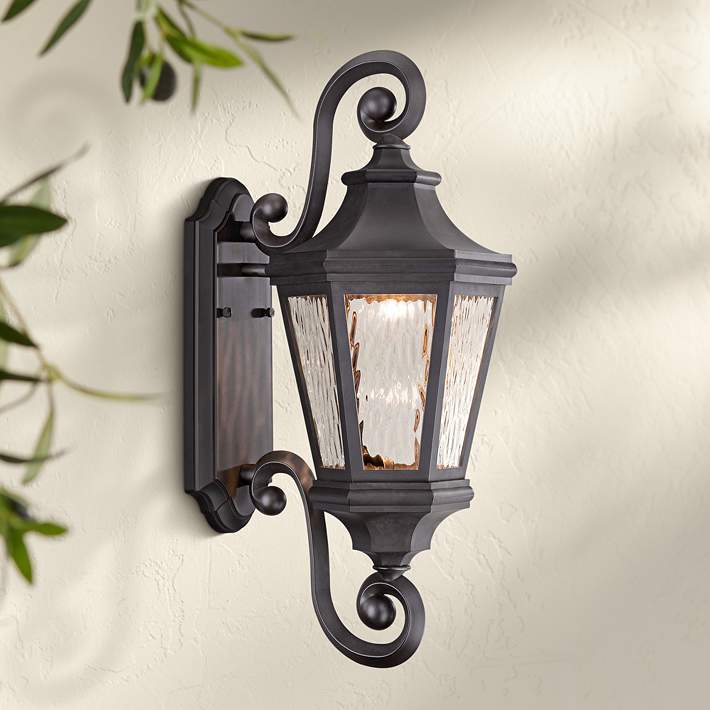 Hanford Pointe Led 21 3 4 H Bronze, Bronze Outdoor Wall Light