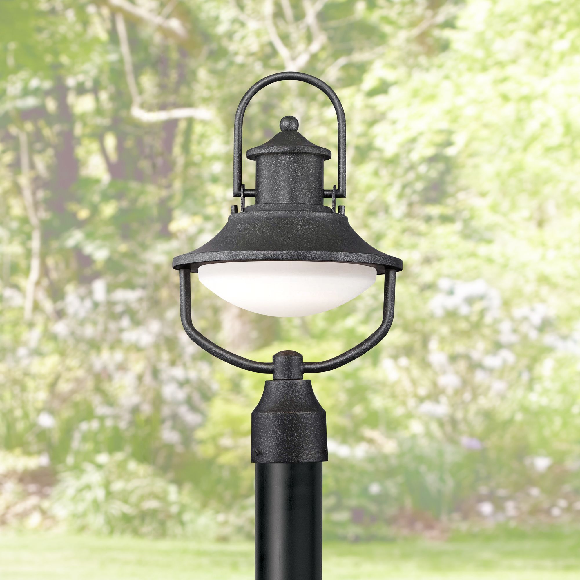 Crest Ridge 17" High Forged Silver LED Outdoor Post Light