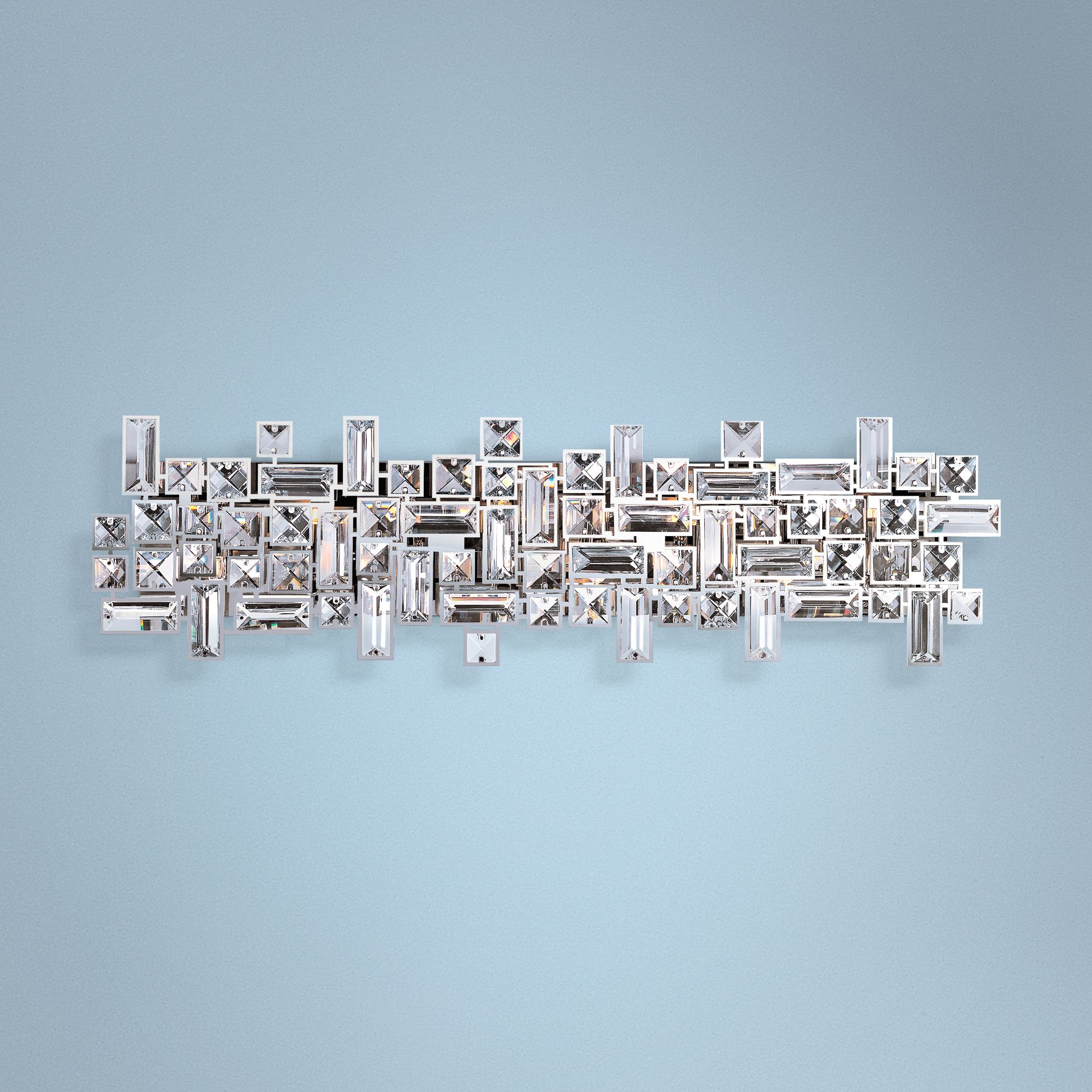 Maxim Paradigm 30"W 8-Light Abstract Crystal Bath Light