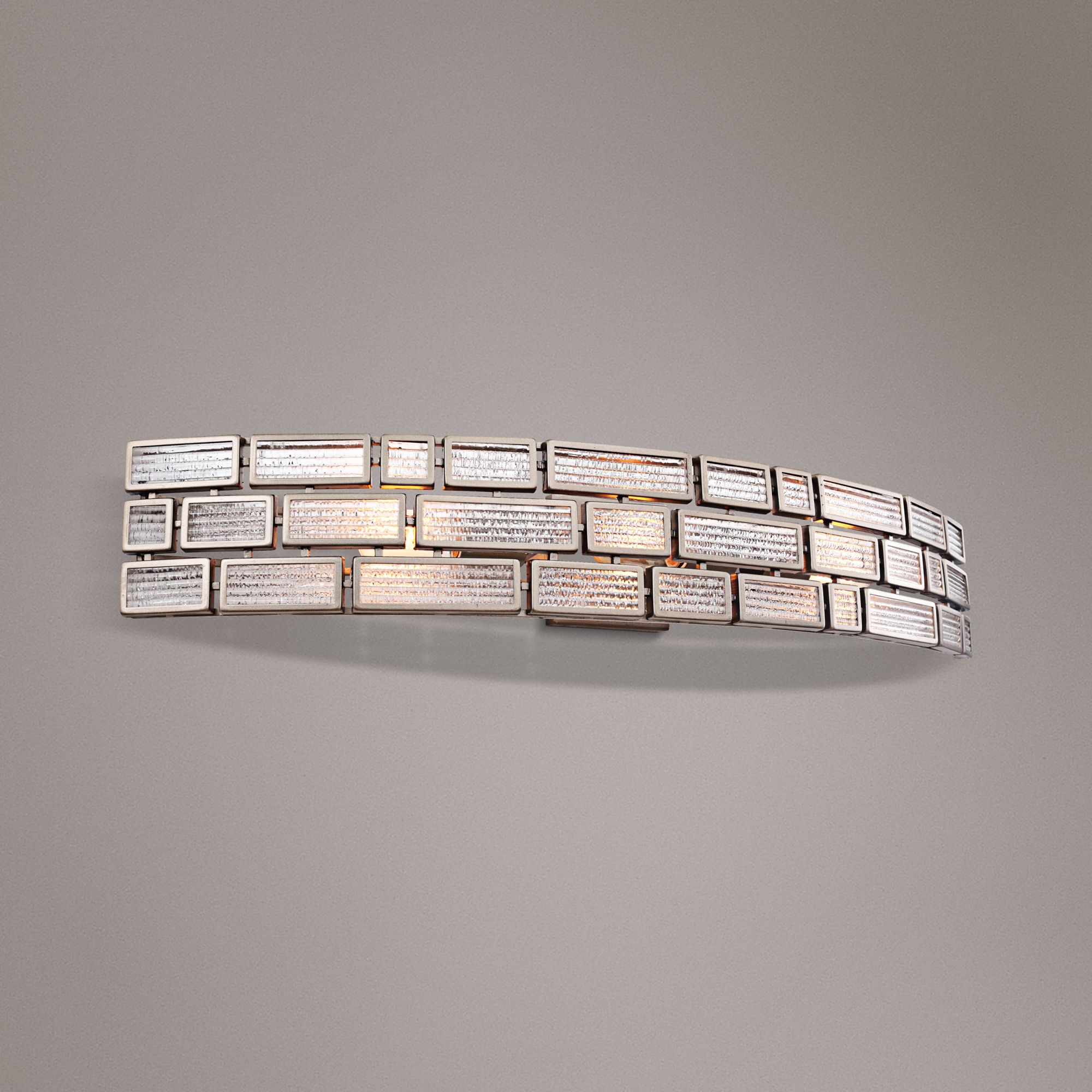 Varaluz Harlowe New Bronze 33 1/4"W Ice Glass Bath Light