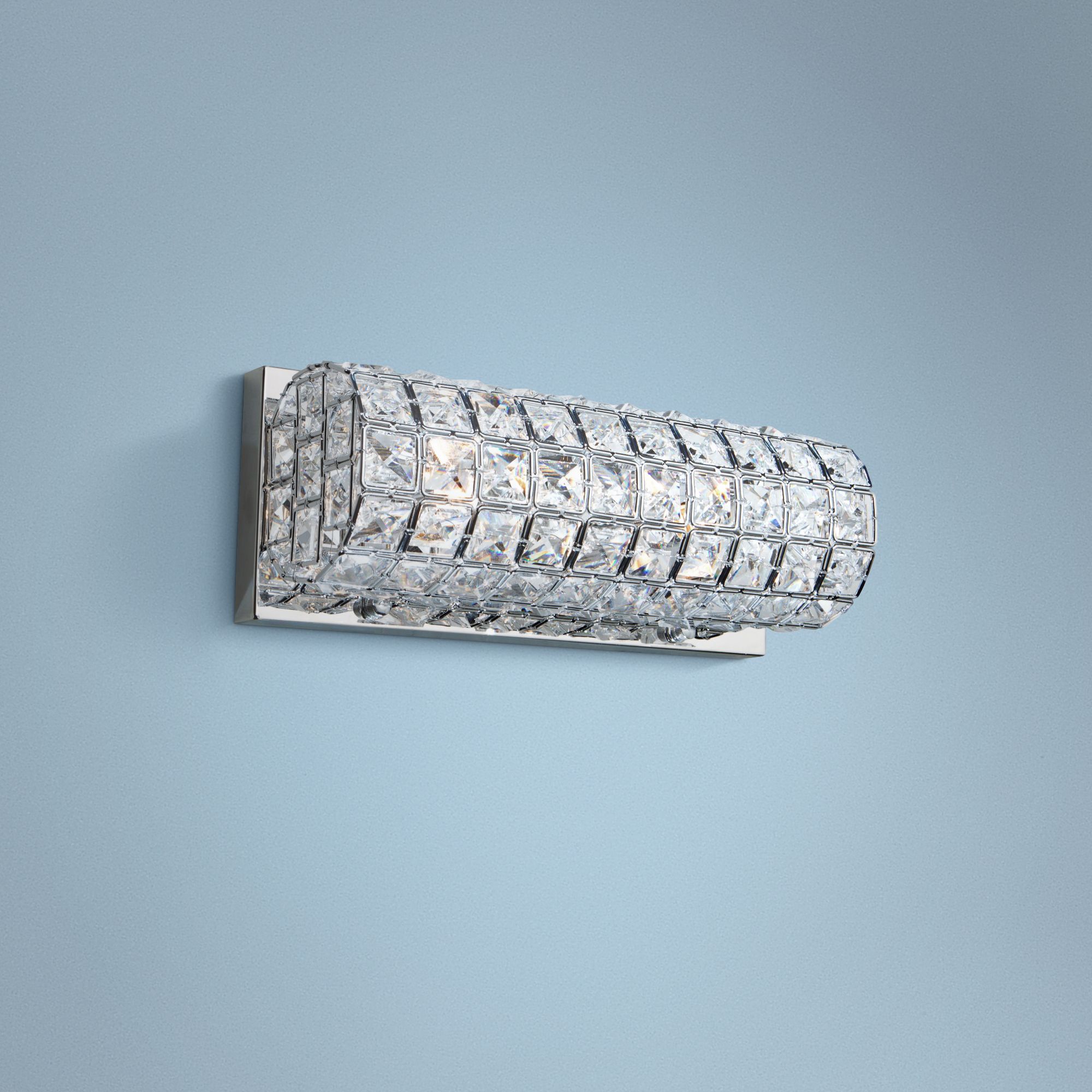 Artcraft Sterling 12" Wide Crystal Vanity Bath Light