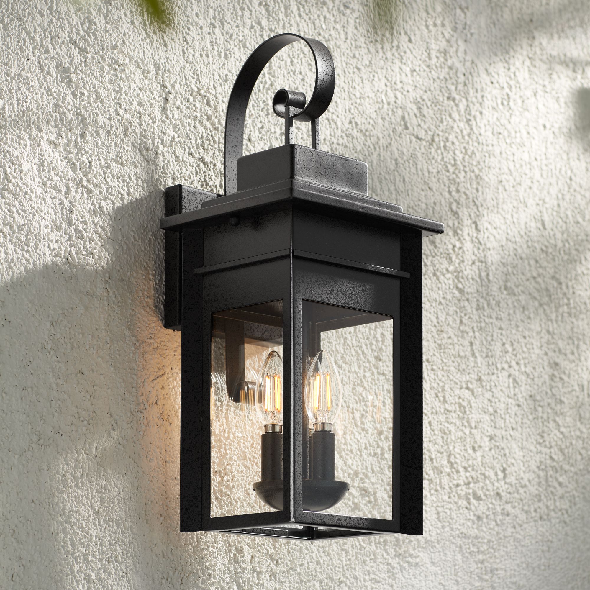 Bransford 19" High Black-Specked Gray Outdoor Wall Light