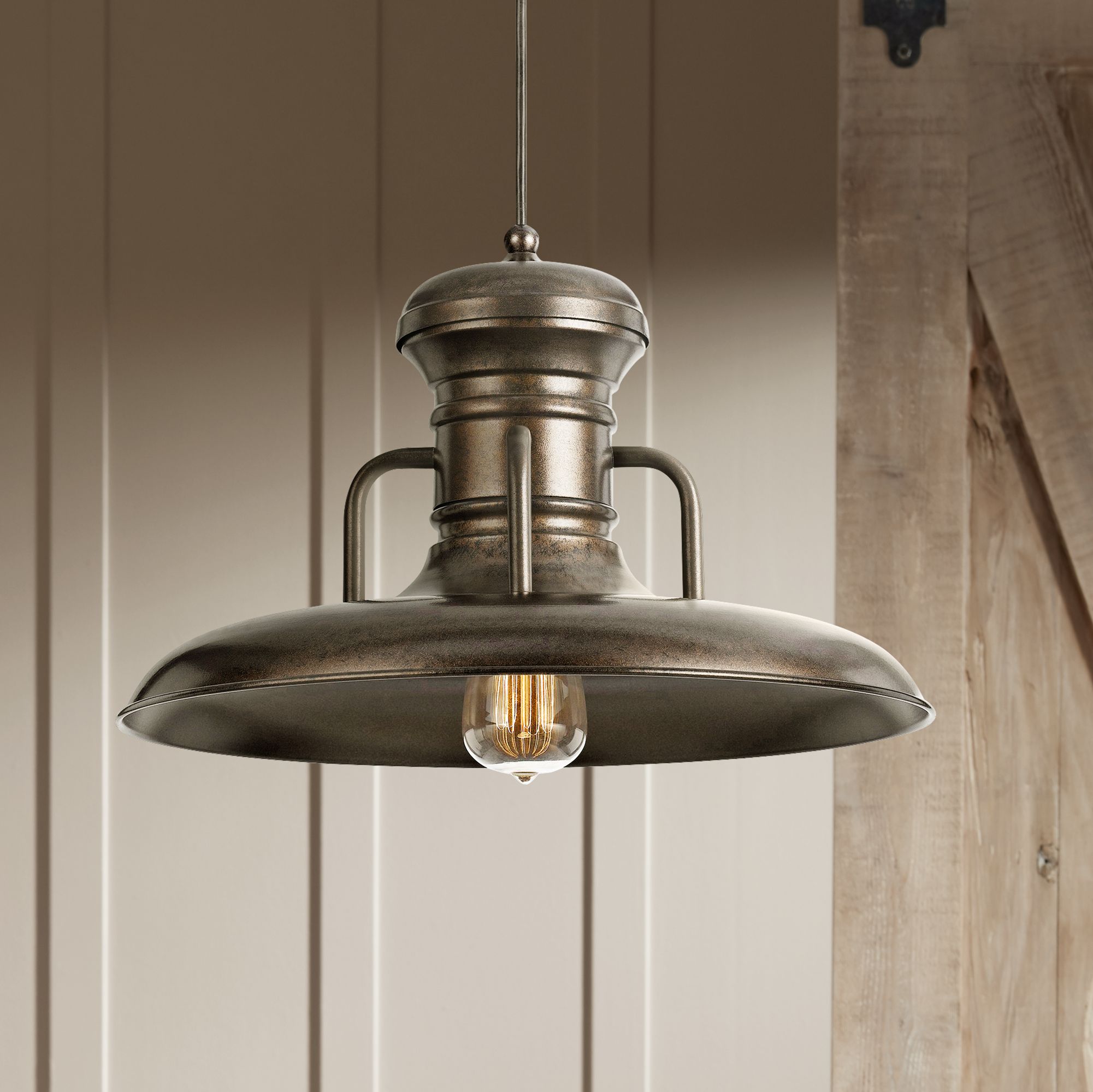 Winterset 16" Wide Rust Finish Pendant Light
