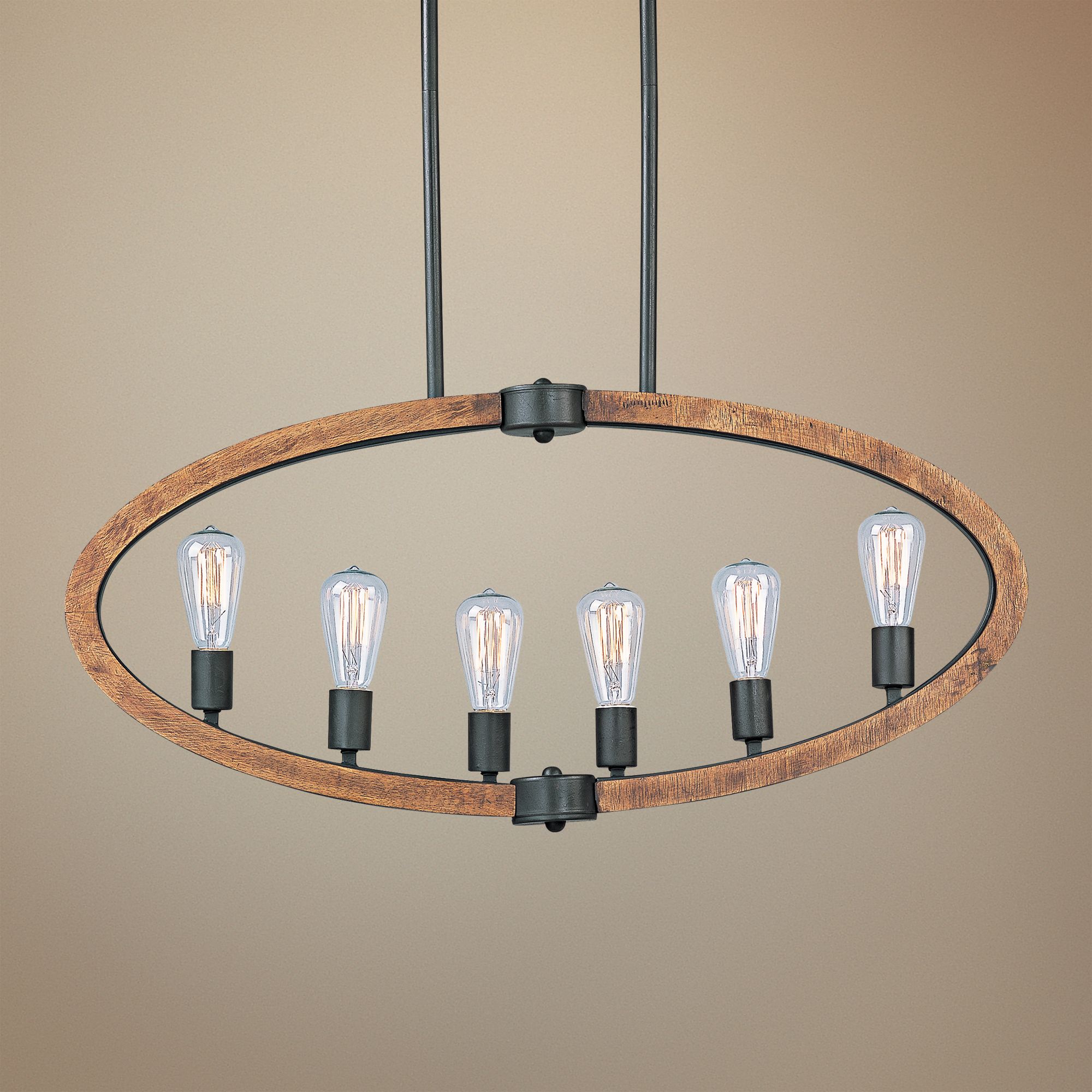 Maxim Bodega Bay 36" Wide Wood Kitchen Island Light Pendant