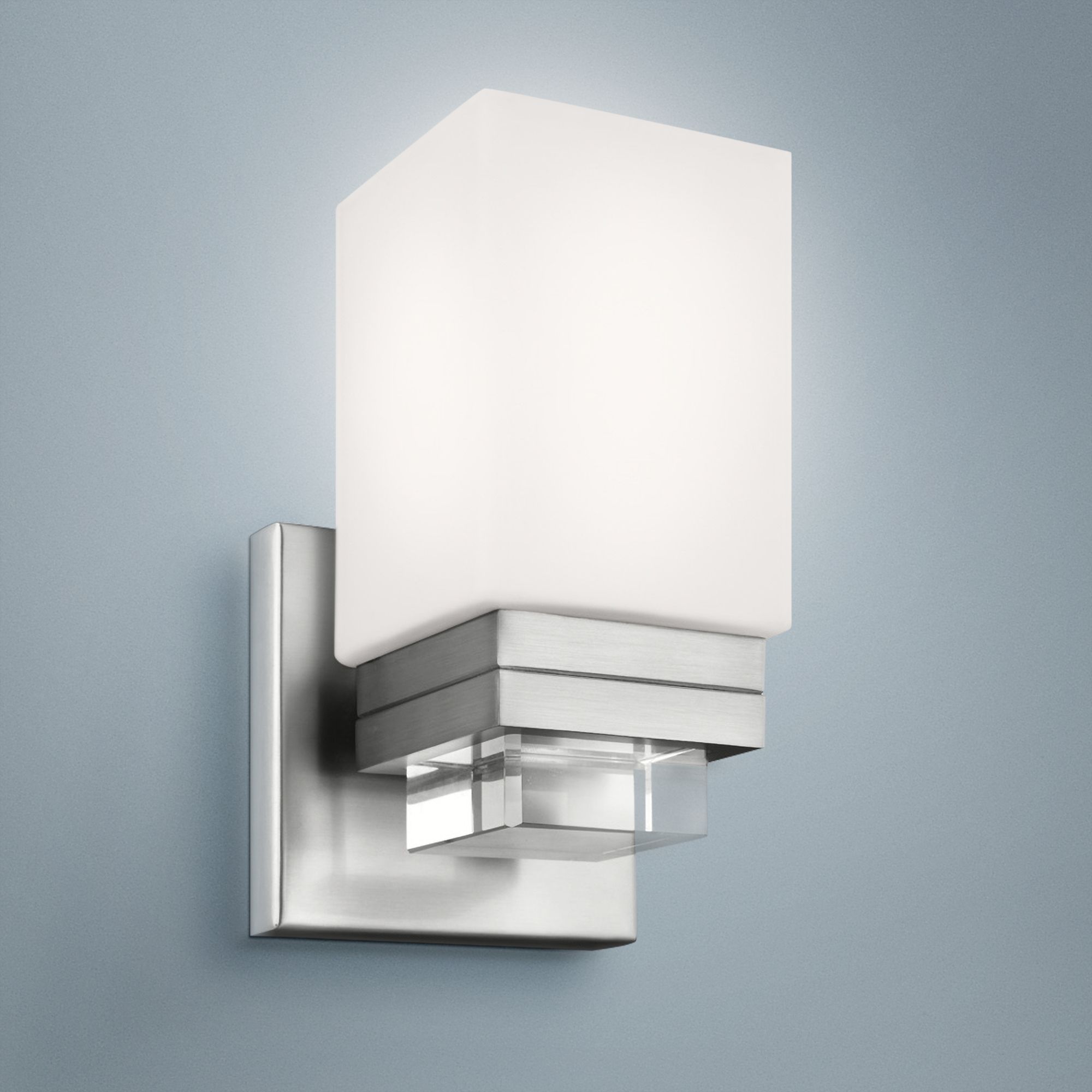 Feiss Maddison 8 3/4" High Satin Nickel Wall Sconce