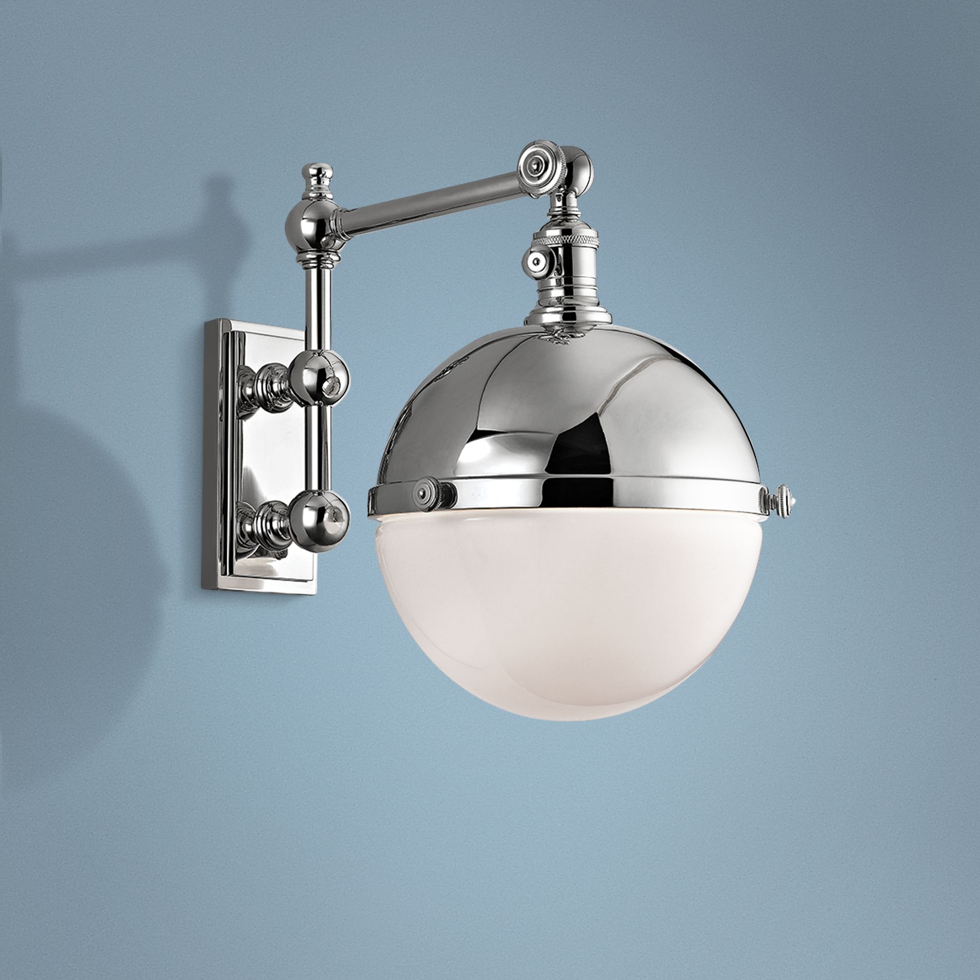 Hudson Valley Stanley Polished Nickel 14" High Wall Lamp