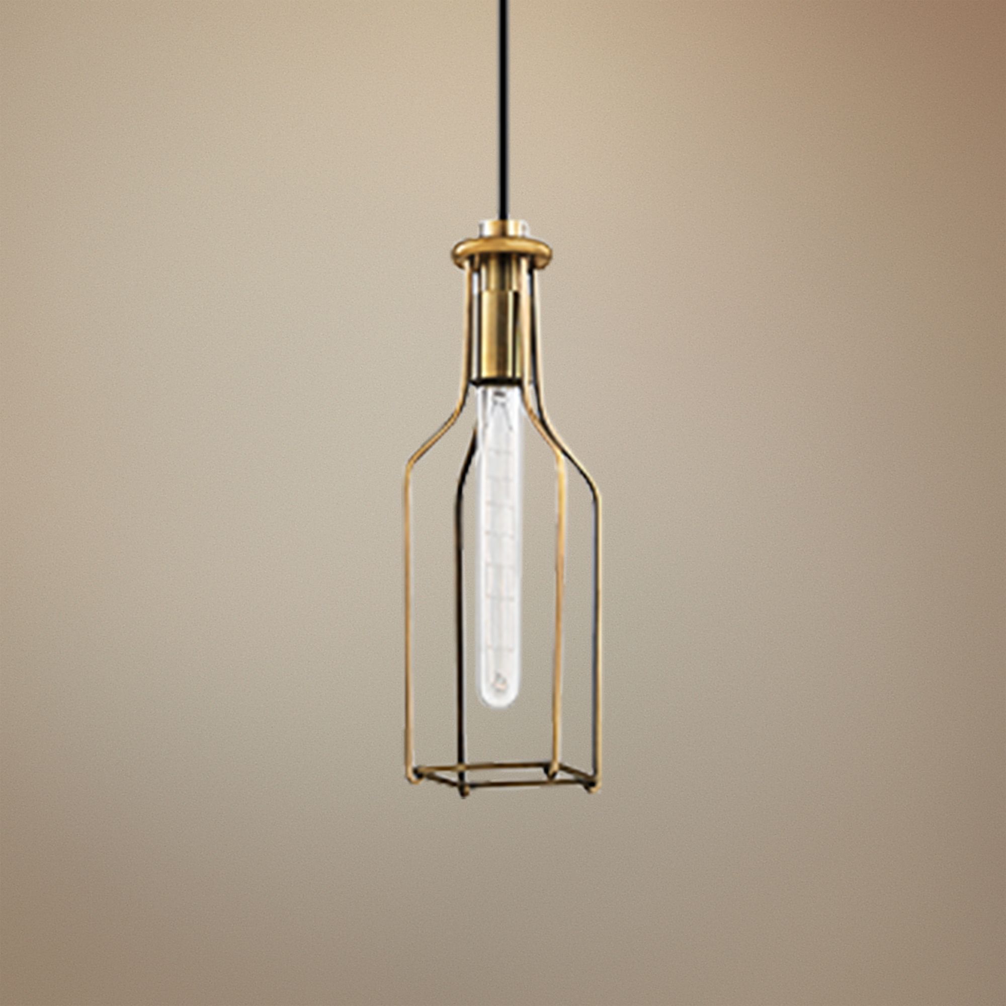 Hudson Valley Colebrook 4 1/2"W Open Brass Mini Pendant