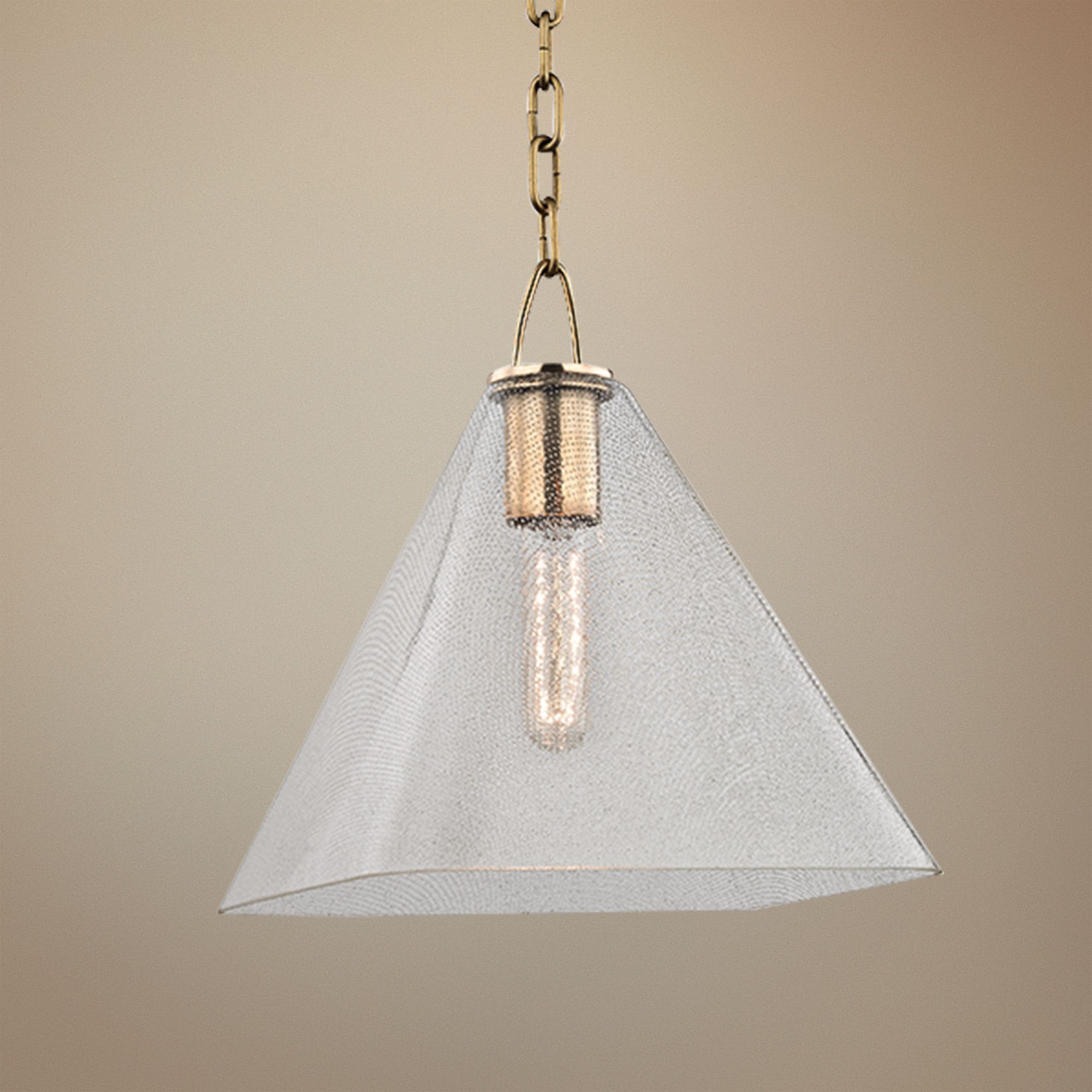 Hudson Valley Sanderson 11" Wide Aged Brass Mini Pendant