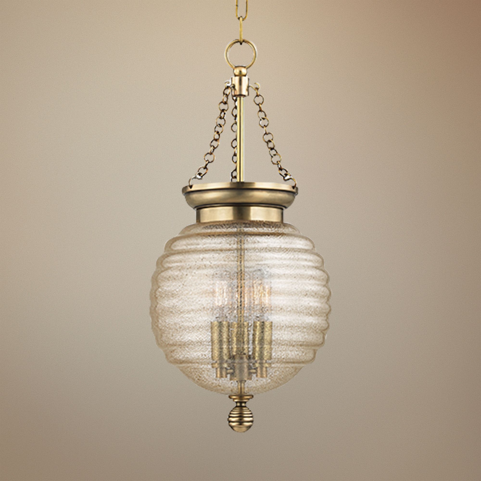 Hudson Valley Coolidge 10"W Aged Brass 3-Light Mini Pendant