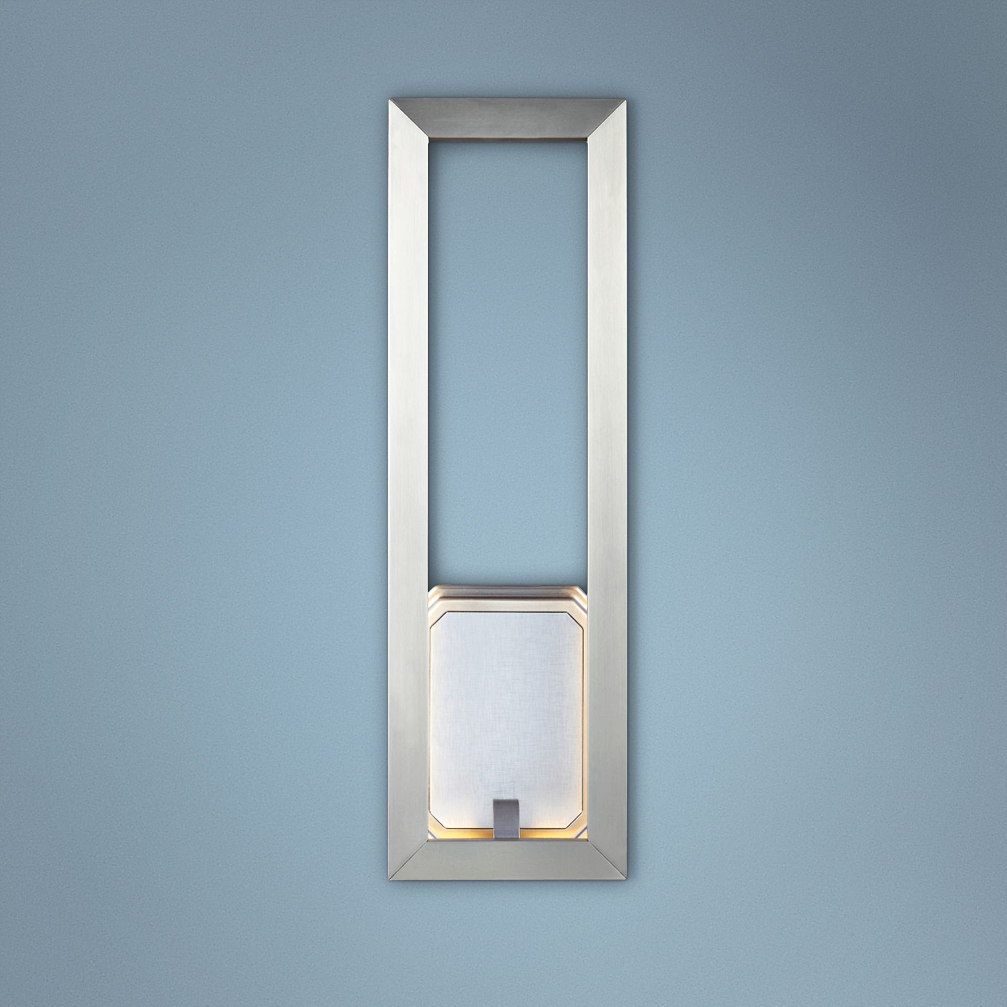 Feiss Khloe 18" High Satin Nickel LED Wall Sconce