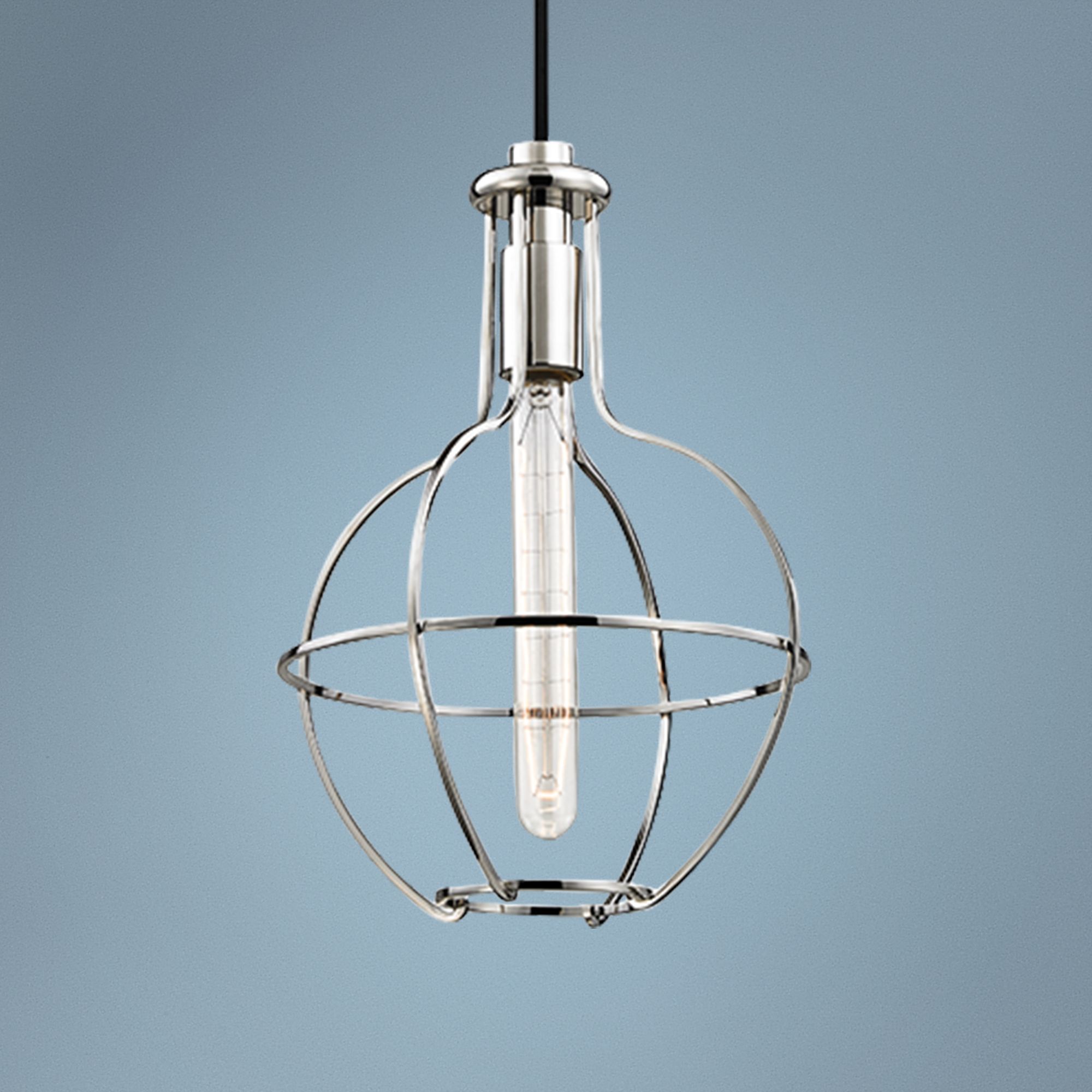 Hudson Valley Colebrook 10" Wide Open Nickel Mini Pendant