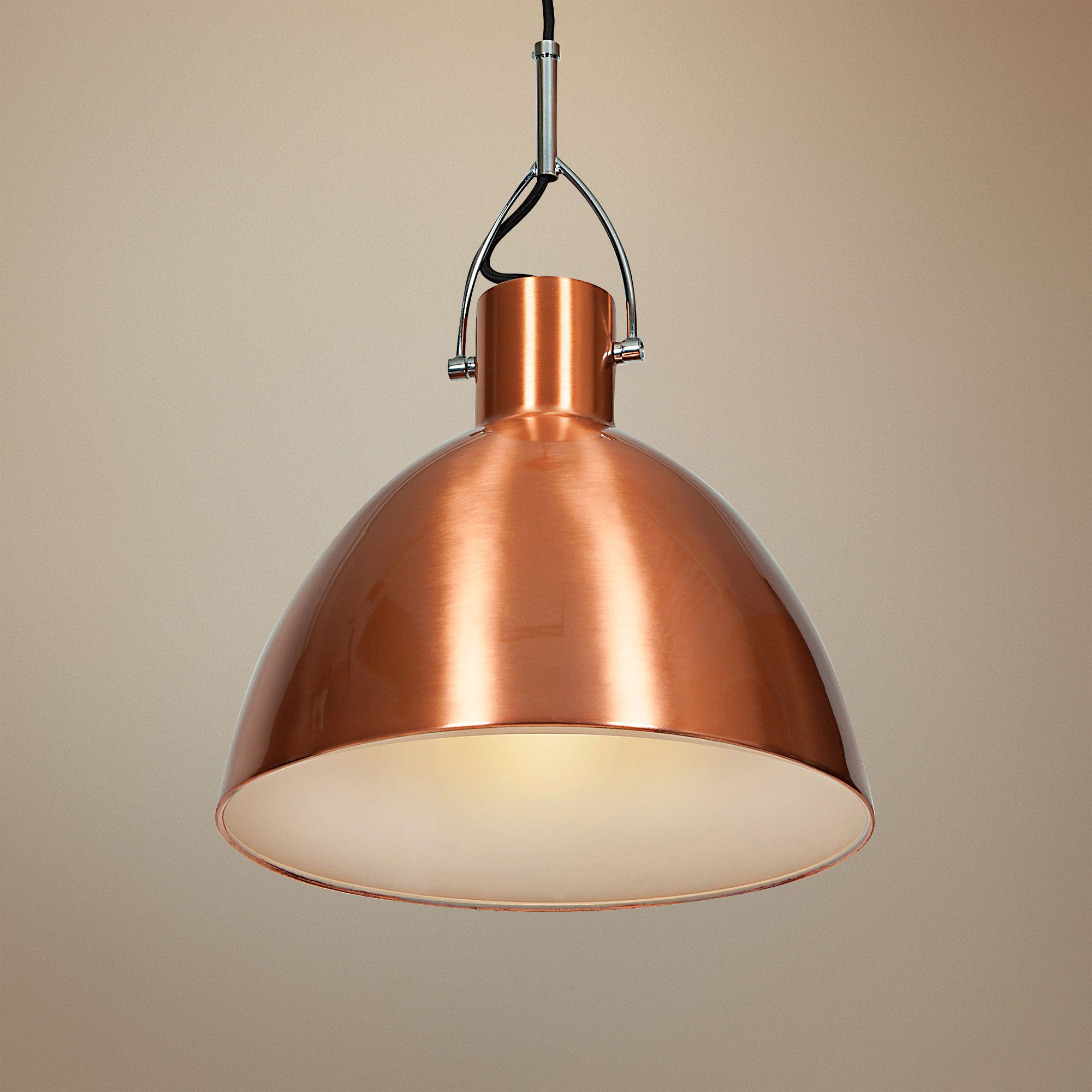Essence 12" Wide Brushed Copper Dome 1-Light Mini Pendant