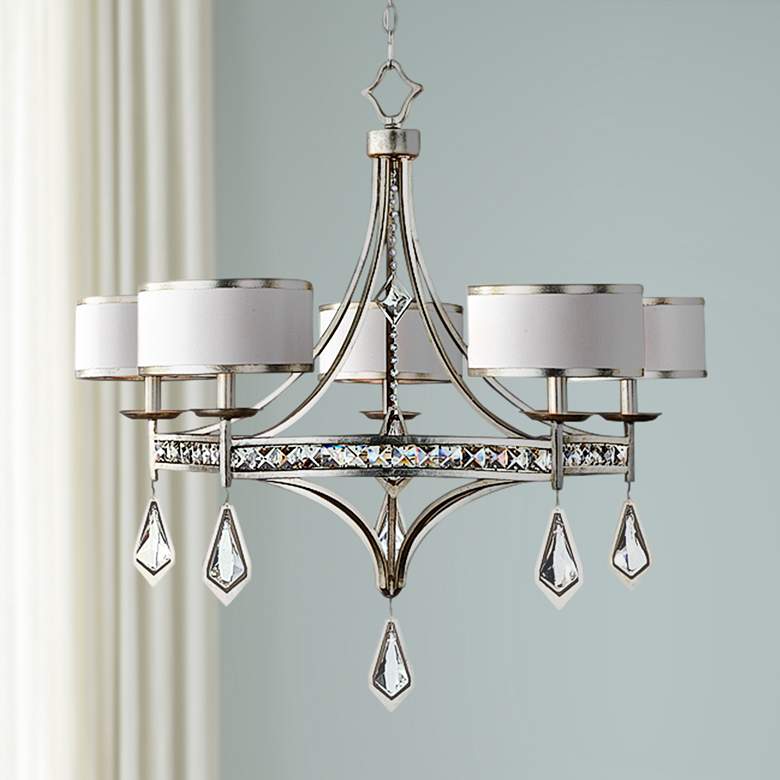 Uttermost Tamworth 34&quot; Wide Silver Champagne Chandelier