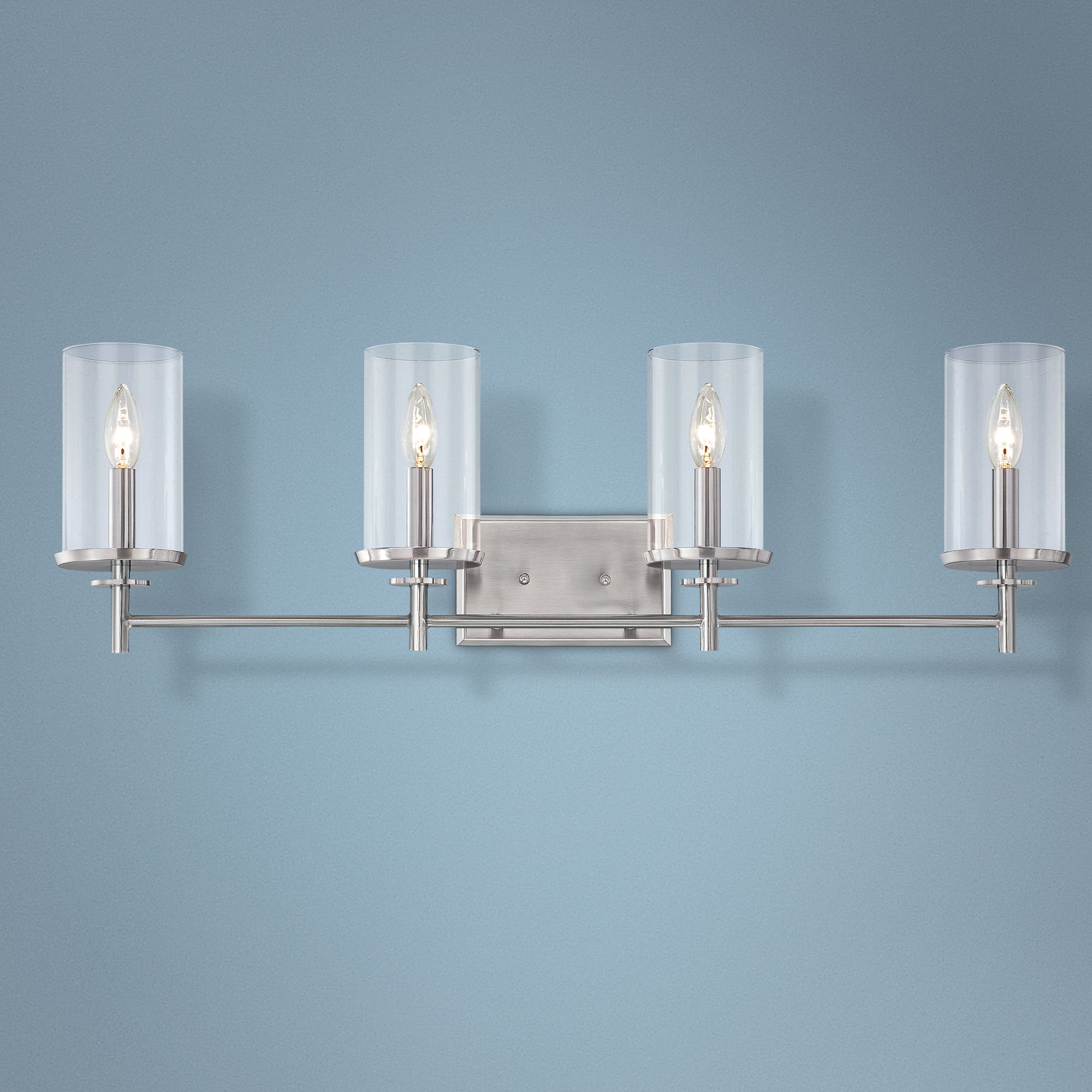 Harlowe 33 3/4" Wide Satin Platinum Bath Light